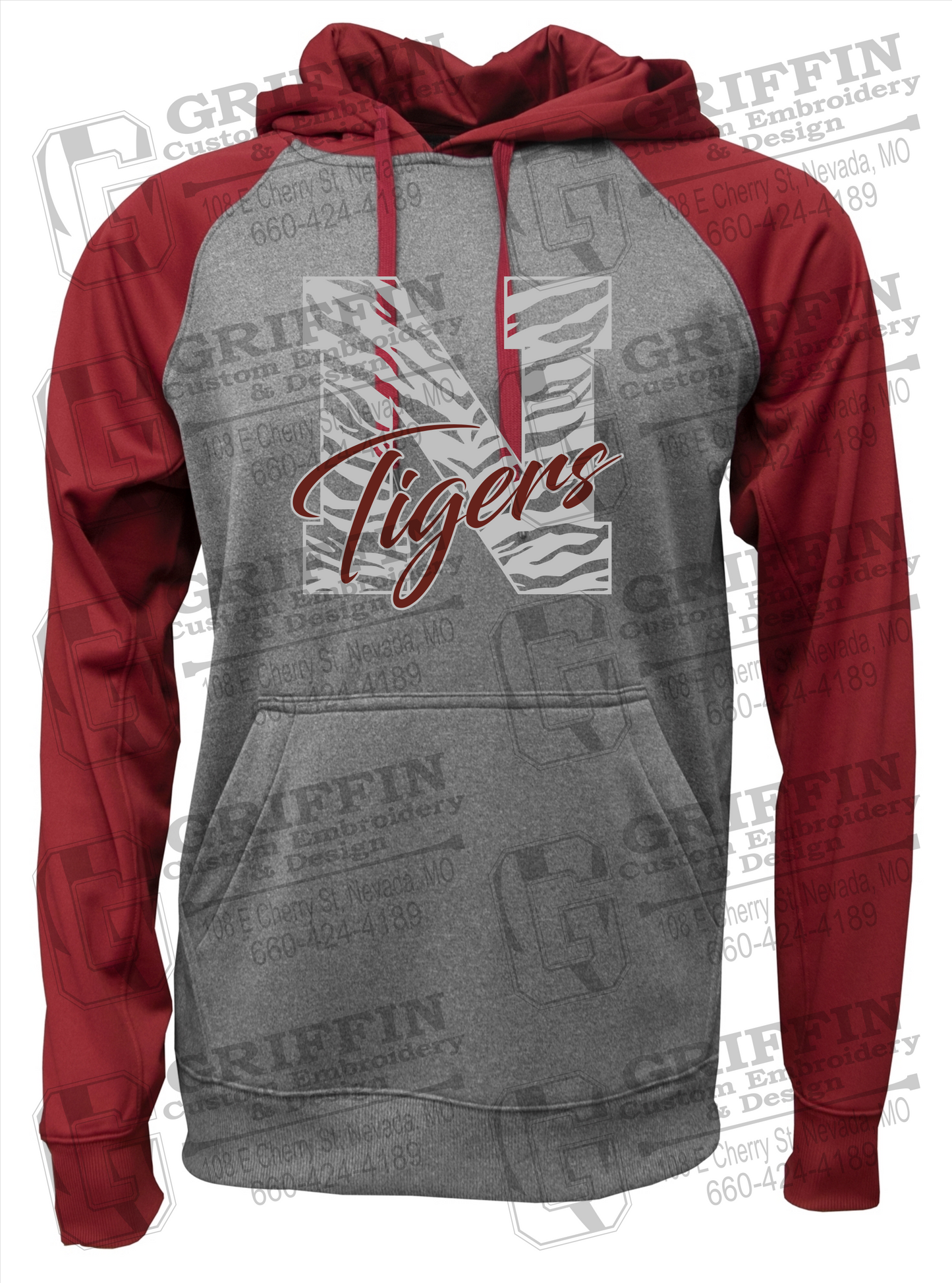 Performance Fleece Raglan Hoodie - Nevada Tigers 24-K