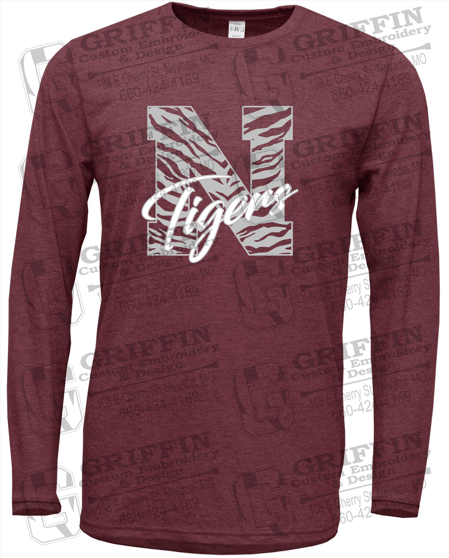Soft-Tek Long Sleeve T-Shirt - Nevada Tigers 24-K