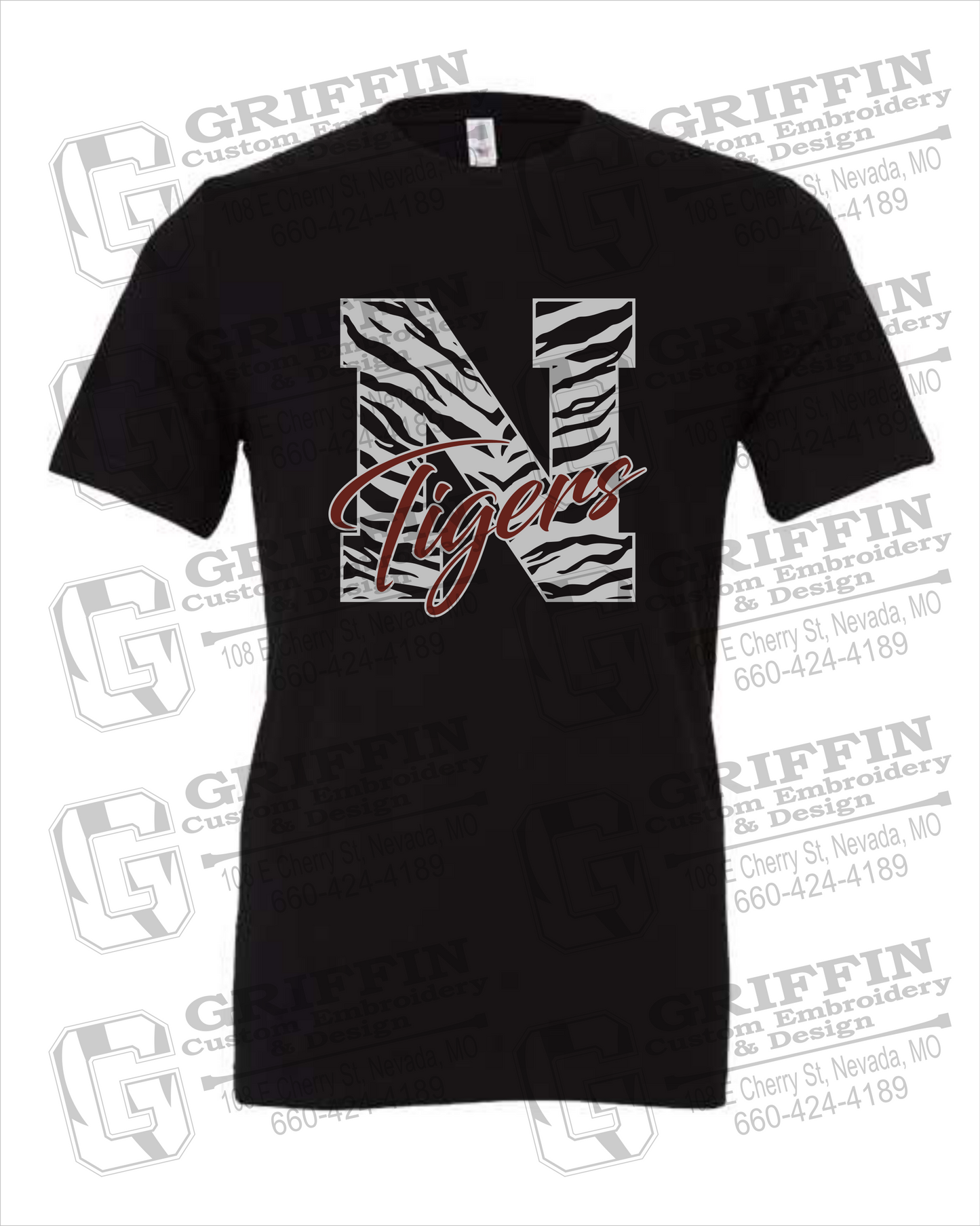 Cotton Short Sleeve T-Shirt - Nevada Tigers 24-K