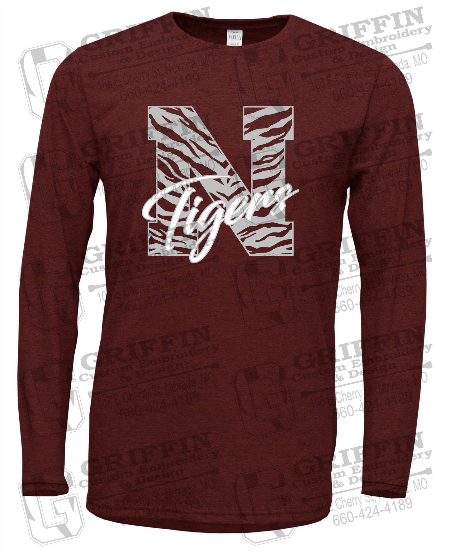 Soft-Tek Long Sleeve T-Shirt - Nevada Tigers 24-K