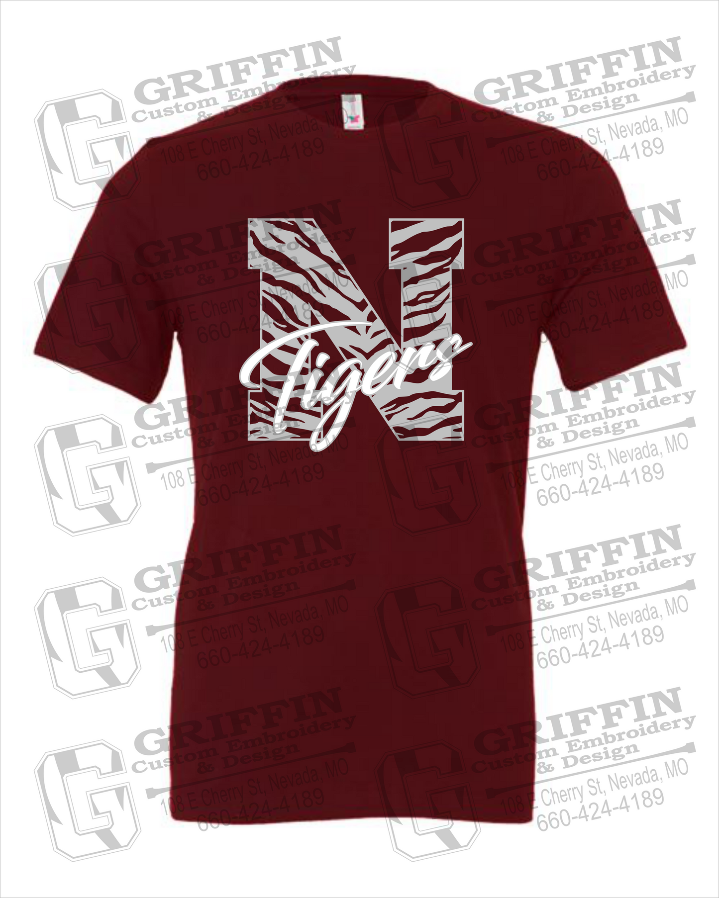 Cotton Short Sleeve T-Shirt - Nevada Tigers 24-K