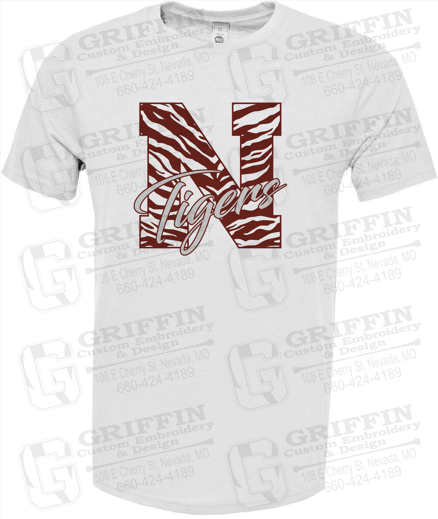 Soft-Tek Short Sleeve T-Shirt - Nevada Tigers 24-K