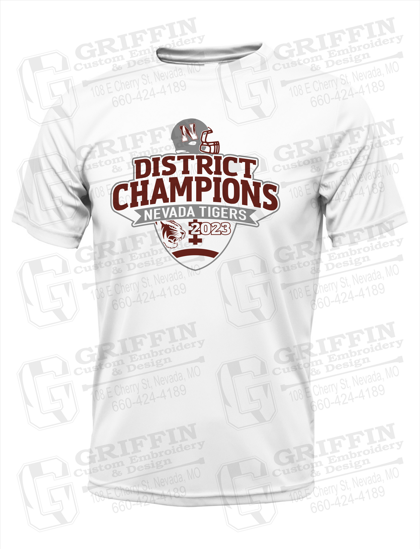 Nevada Tigers 24-L Dry-Fit T-Shirt - Football 2023 District Champions