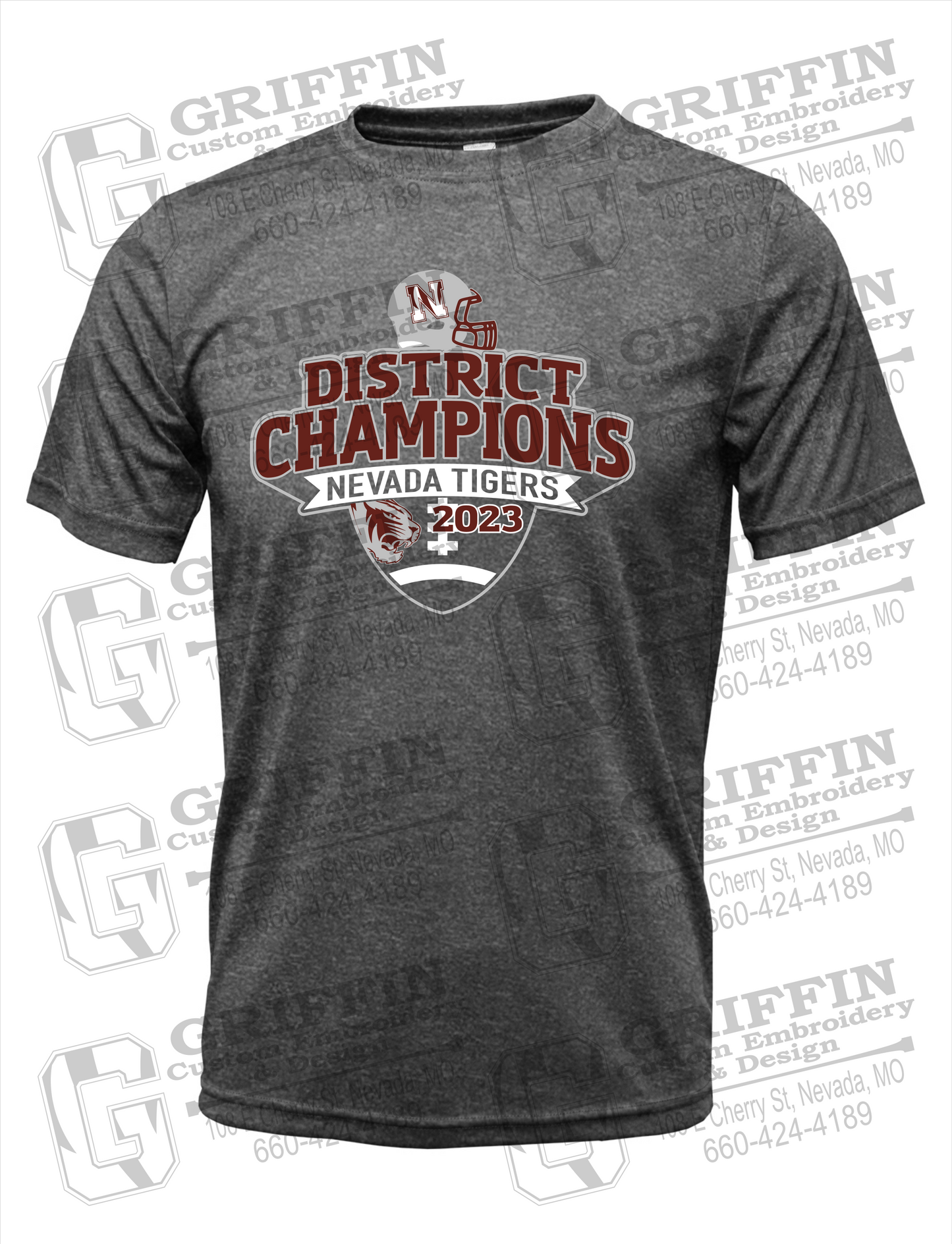 Nevada Tigers 24-L Dry-Fit T-Shirt - Football 2023 District Champions