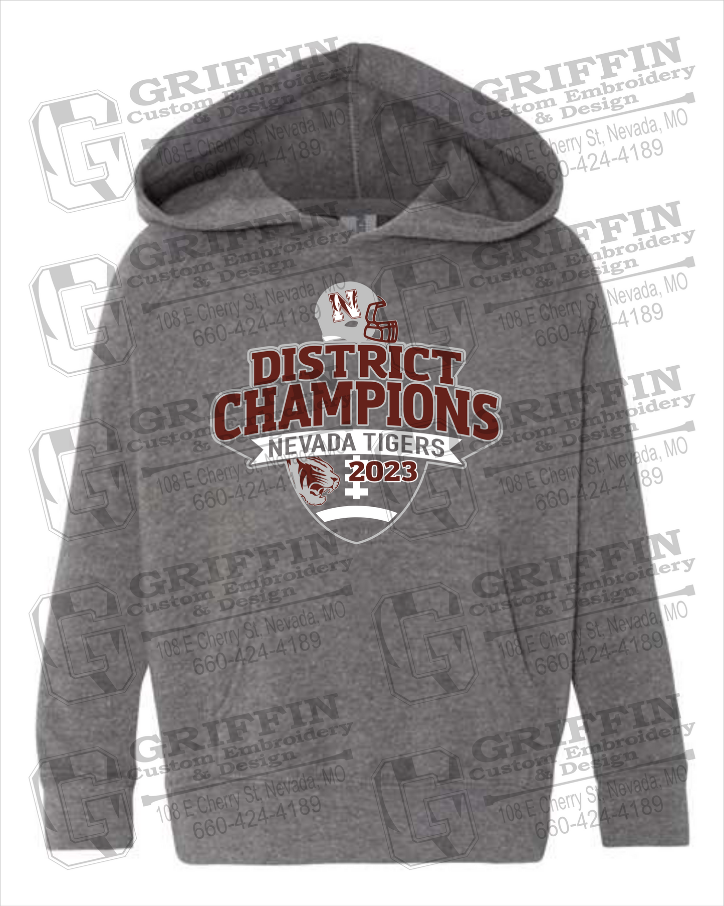 Nevada Tigers 24-L Toddler Hoodie - Football 2023 District Champions