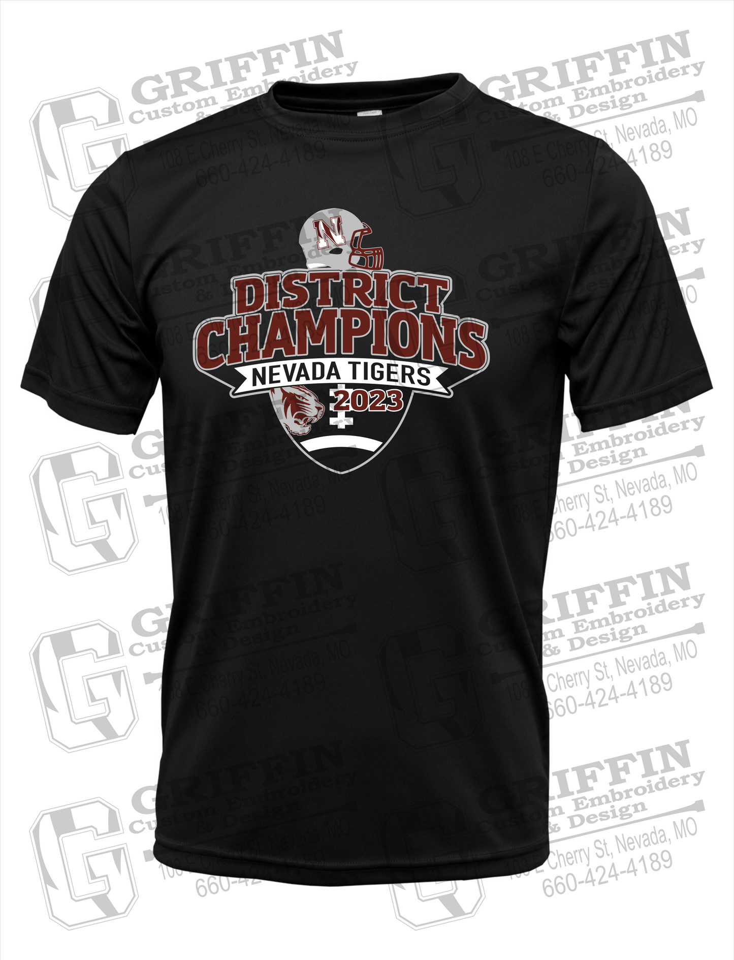 Nevada Tigers 24-L Dry-Fit T-Shirt - Football 2023 District Champions