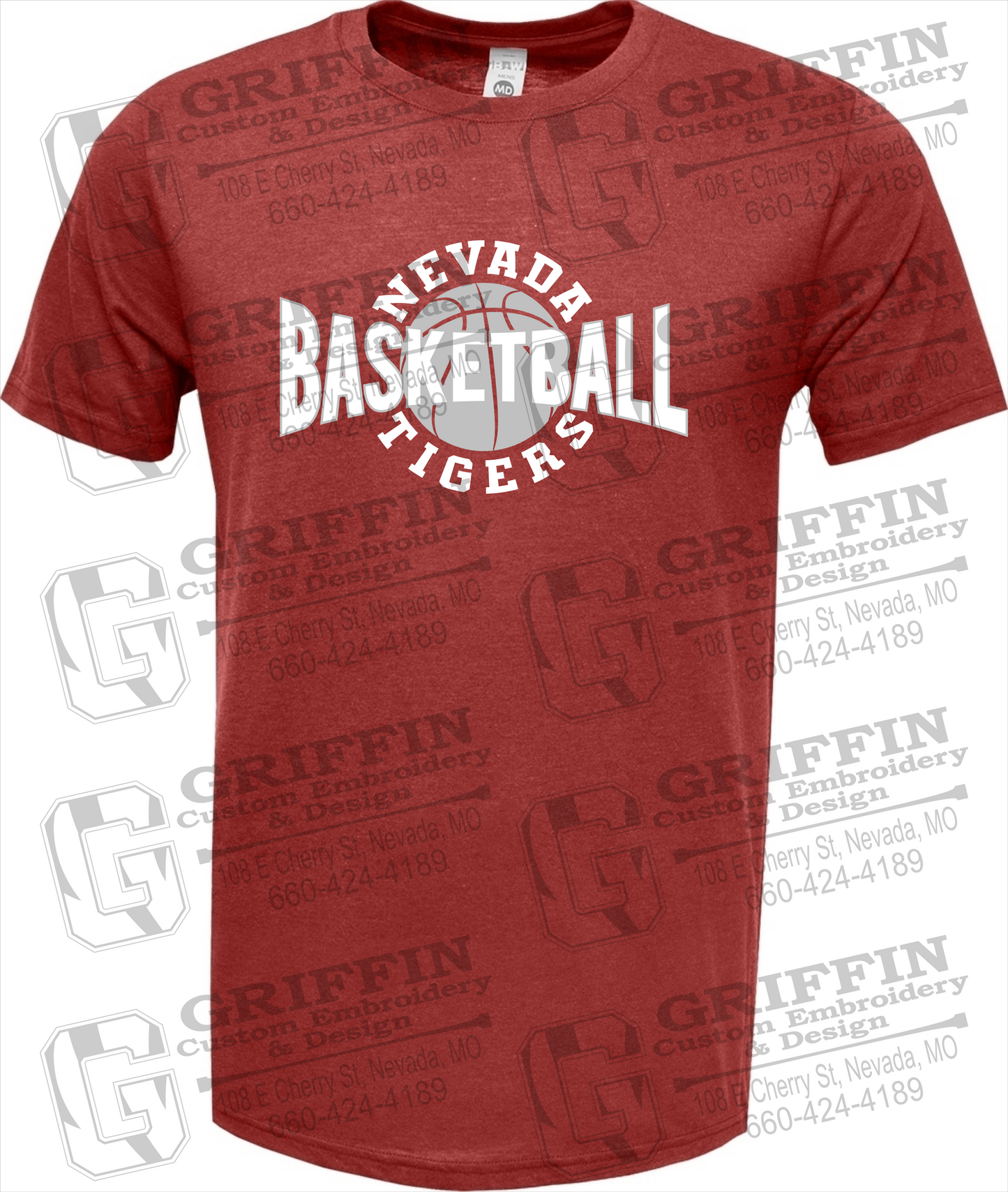 Soft-Tek Short Sleeve T-Shirt - Basketball - Nevada Tigers 24-M