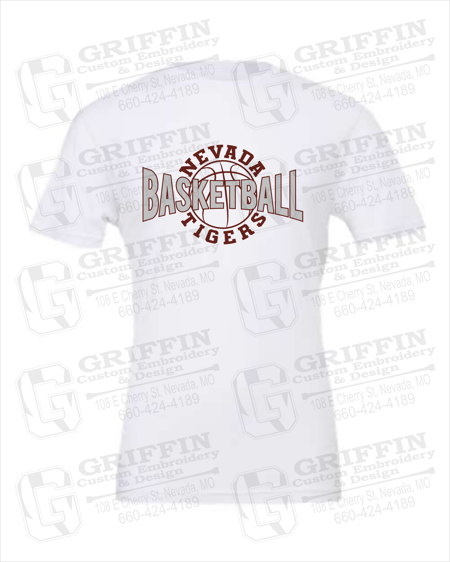 Cotton Short Sleeve T-Shirt - Basketball - Nevada Tigers 24-M