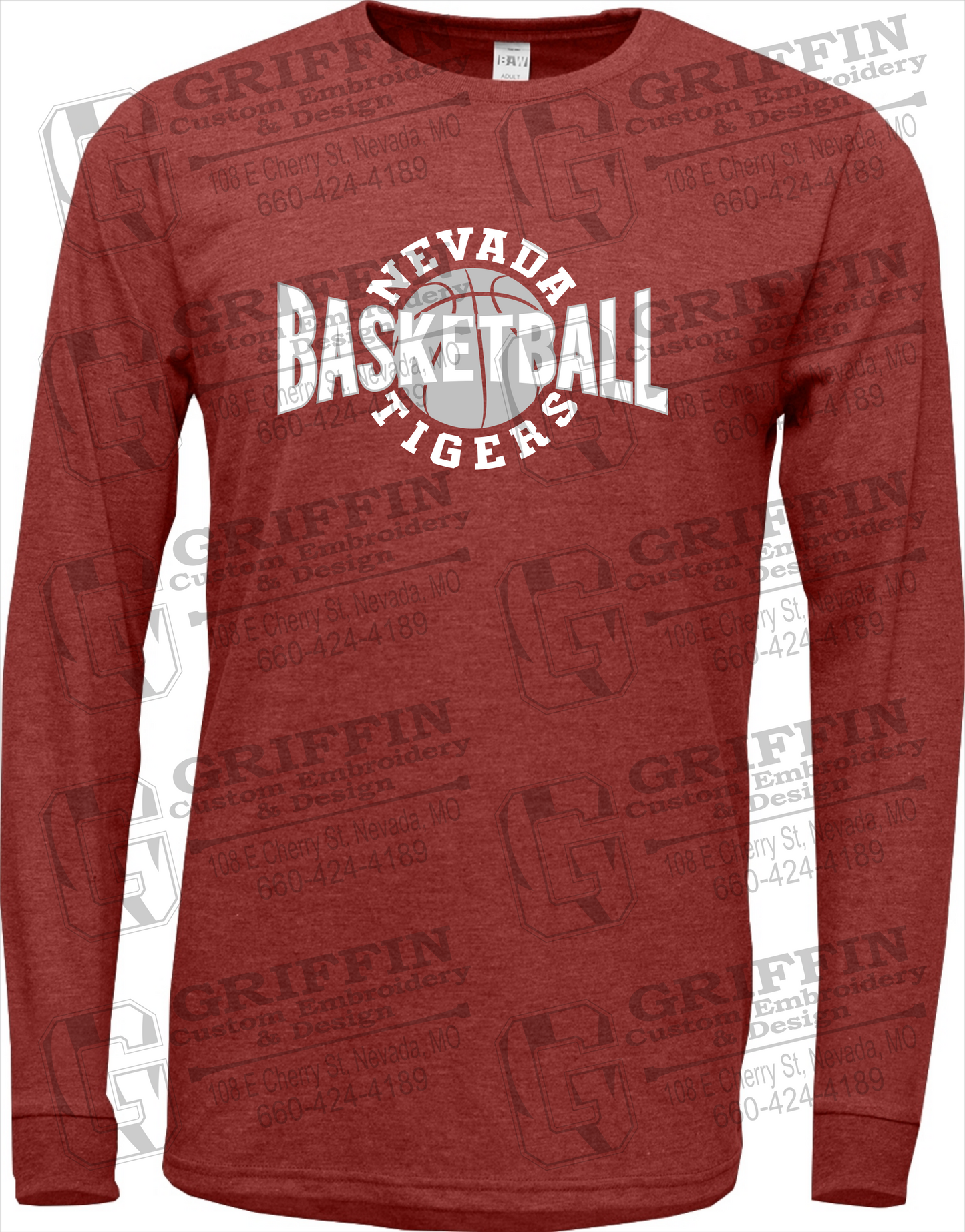 Soft-Tek Long Sleeve T-Shirt - Basketball - Nevada Tigers 24-M