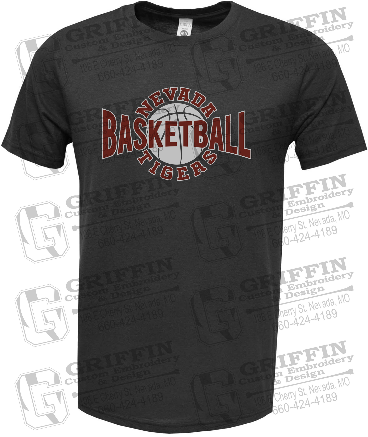 Soft-Tek Short Sleeve T-Shirt - Basketball - Nevada Tigers 24-M