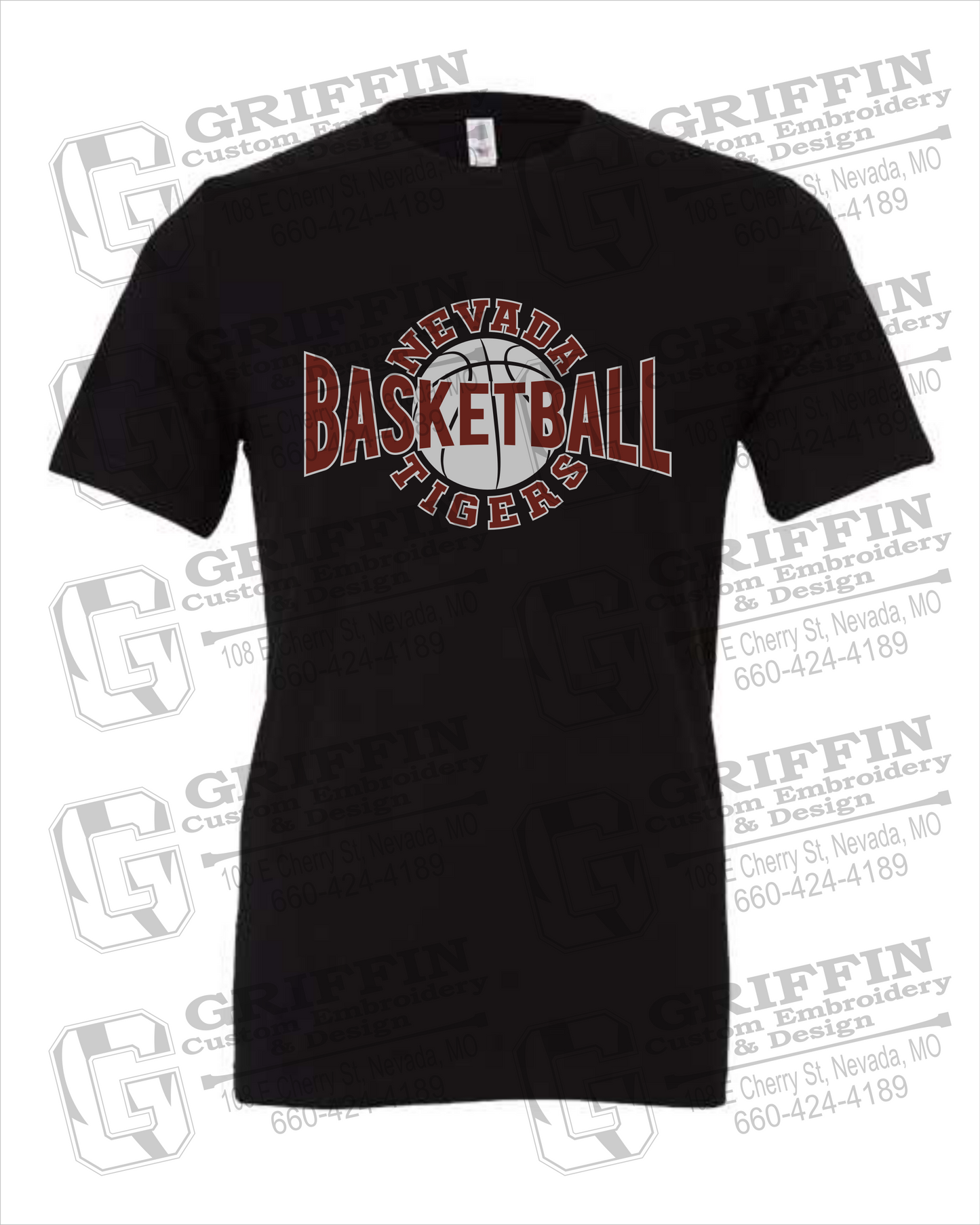 Cotton Short Sleeve T-Shirt - Basketball - Nevada Tigers 24-M