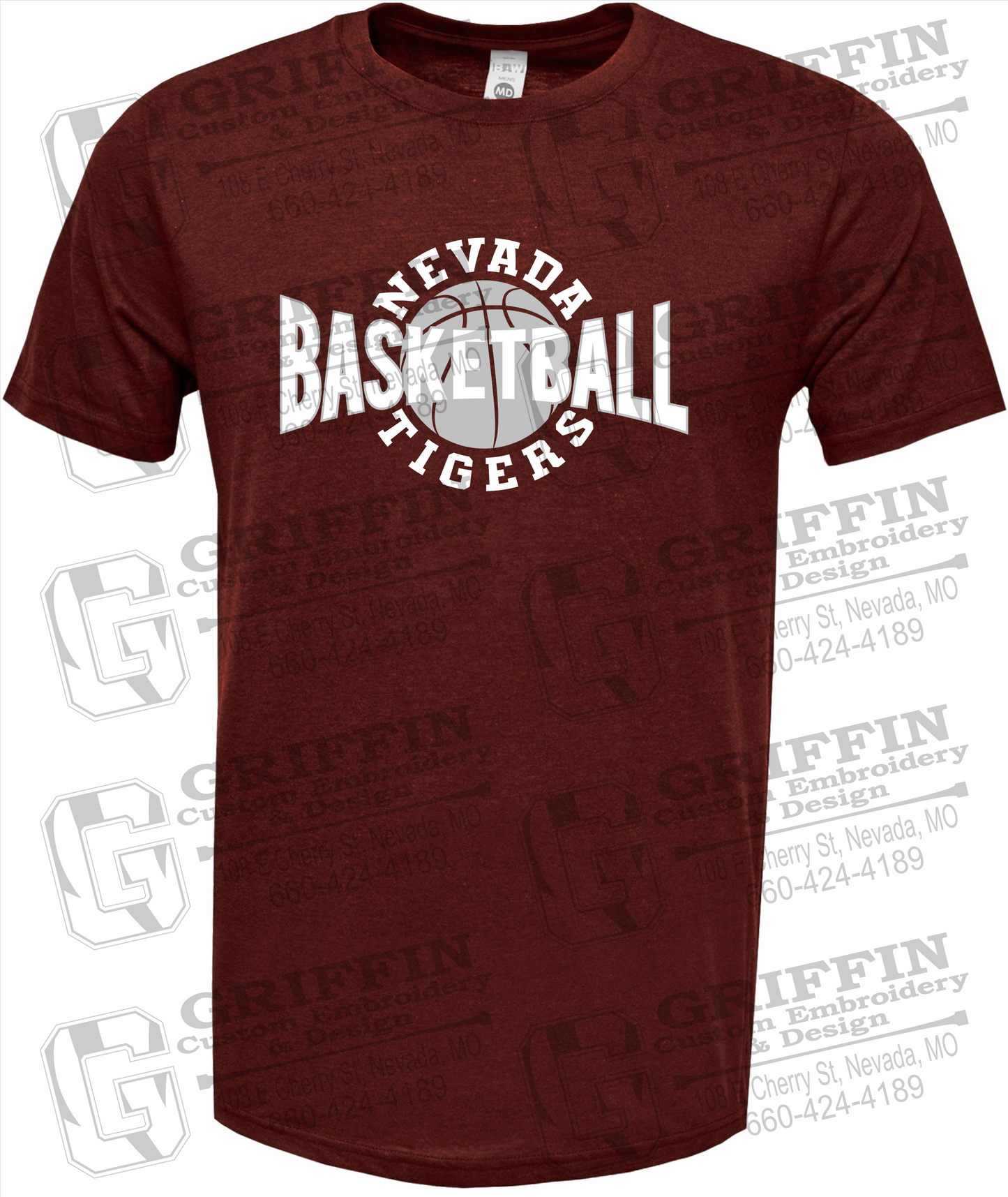 Soft-Tek Short Sleeve T-Shirt - Basketball - Nevada Tigers 24-M