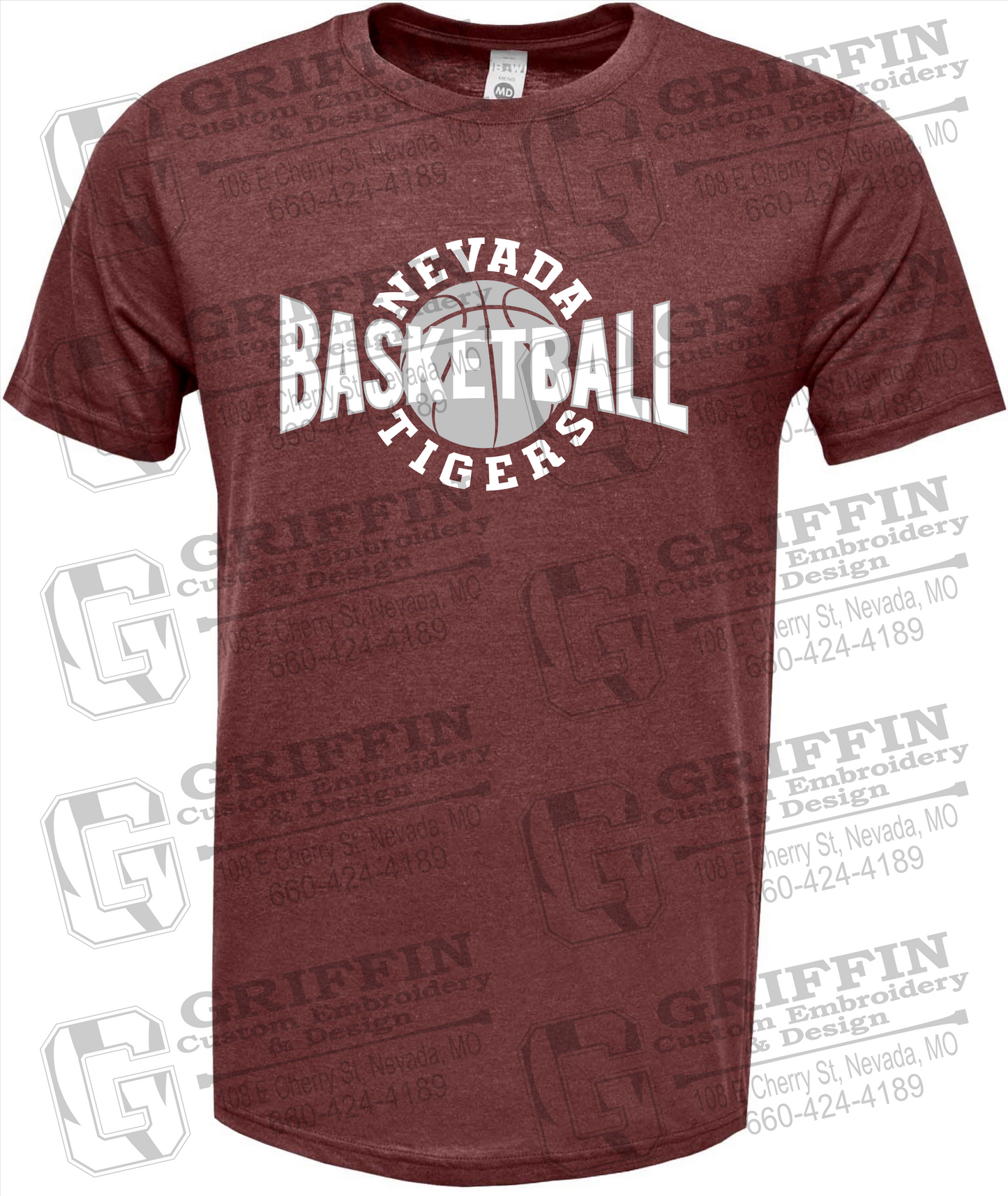 Soft-Tek Short Sleeve T-Shirt - Basketball - Nevada Tigers 24-M