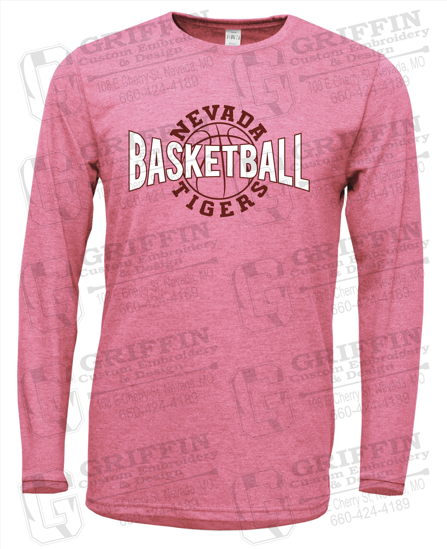 Soft-Tek Long Sleeve T-Shirt - Basketball - Nevada Tigers 24-M