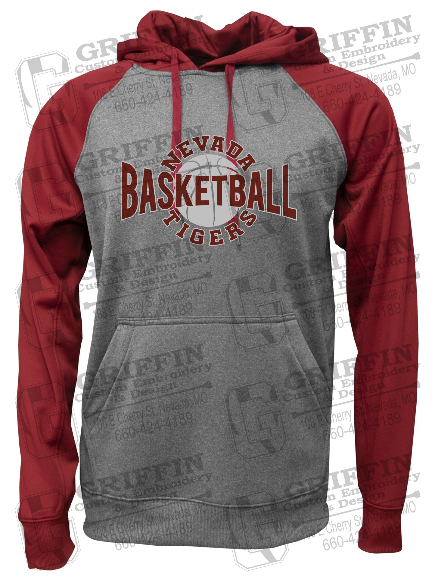Performance Fleece Raglan Hoodie - Basketball - Nevada Tigers 24-M
