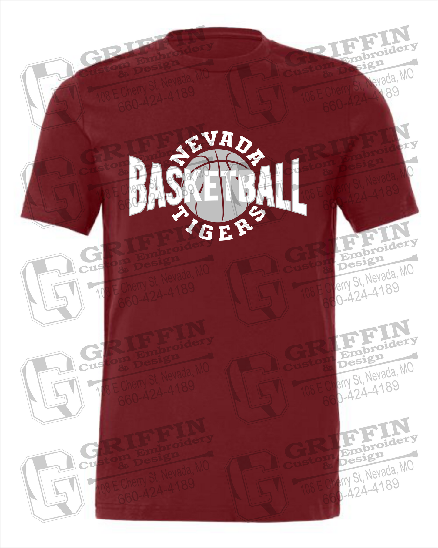 Cotton Short Sleeve T-Shirt - Basketball - Nevada Tigers 24-M