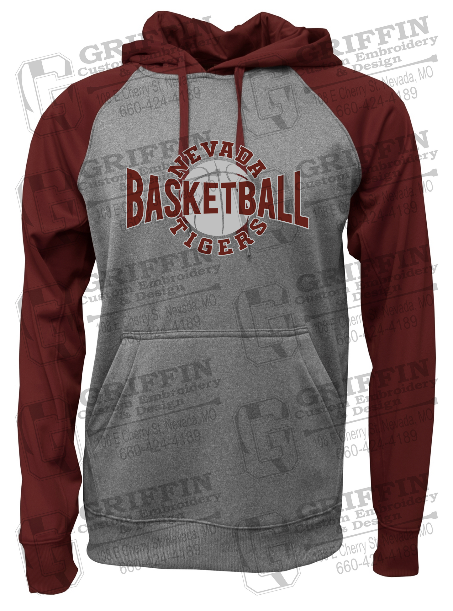 Performance Fleece Raglan Hoodie - Basketball - Nevada Tigers 24-M