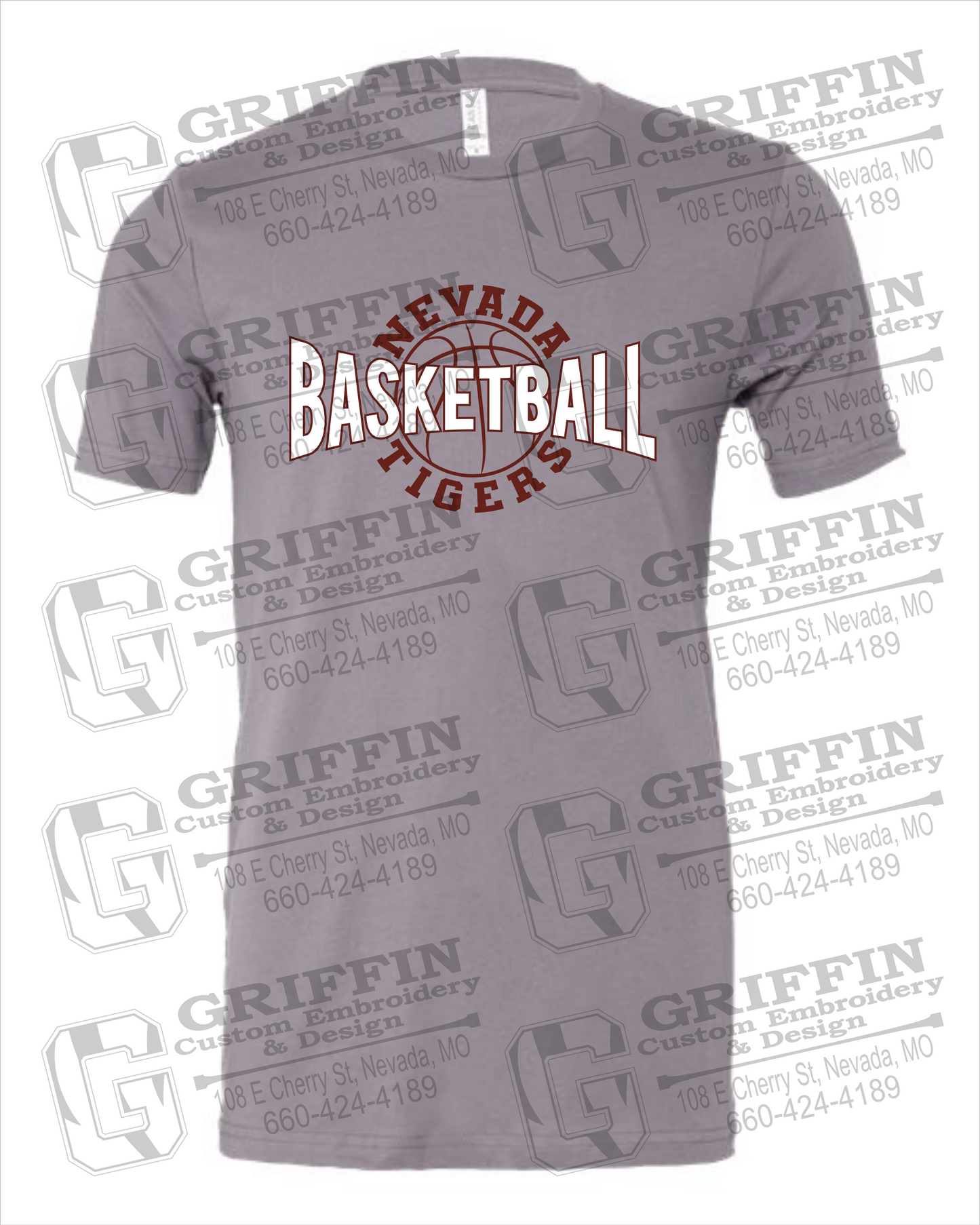 Cotton Short Sleeve T-Shirt - Basketball - Nevada Tigers 24-M