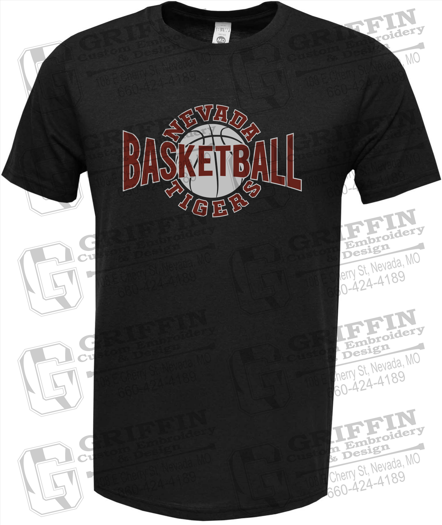 Soft-Tek Short Sleeve T-Shirt - Basketball - Nevada Tigers 24-M