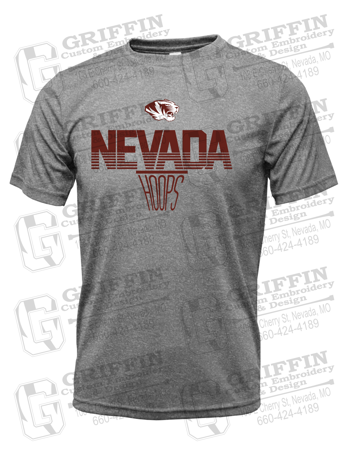 Dry-Fit Short Sleeve T-Shirt - Basketball - Nevada Tigers 24-N
