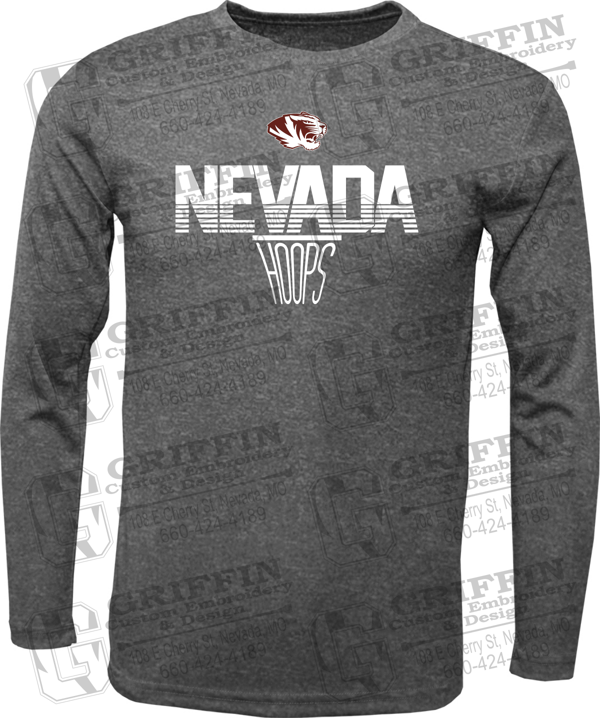 Dry-Fit Long Sleeve T-Shirt - Basketball - Nevada Tigers 24-N
