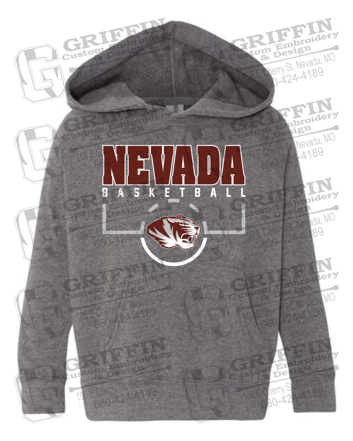 Toddler Hoodie - Basketball - Nevada Tigers 24-P