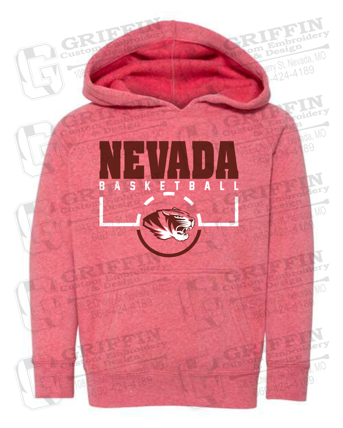 Toddler Hoodie - Basketball - Nevada Tigers 24-P
