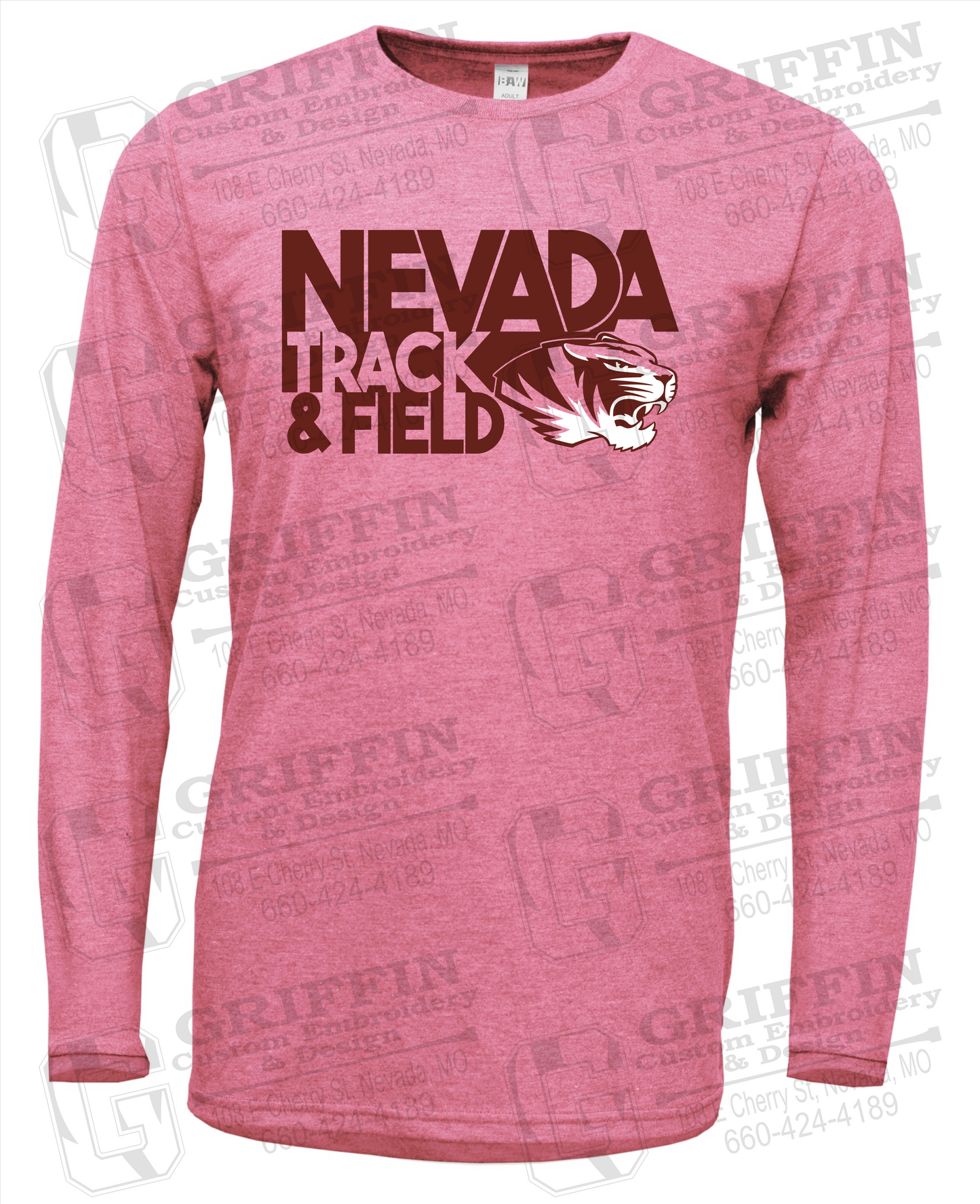 Soft-Tek Long Sleeve T-Shirt - Track & Field - Nevada Tigers 24-Q