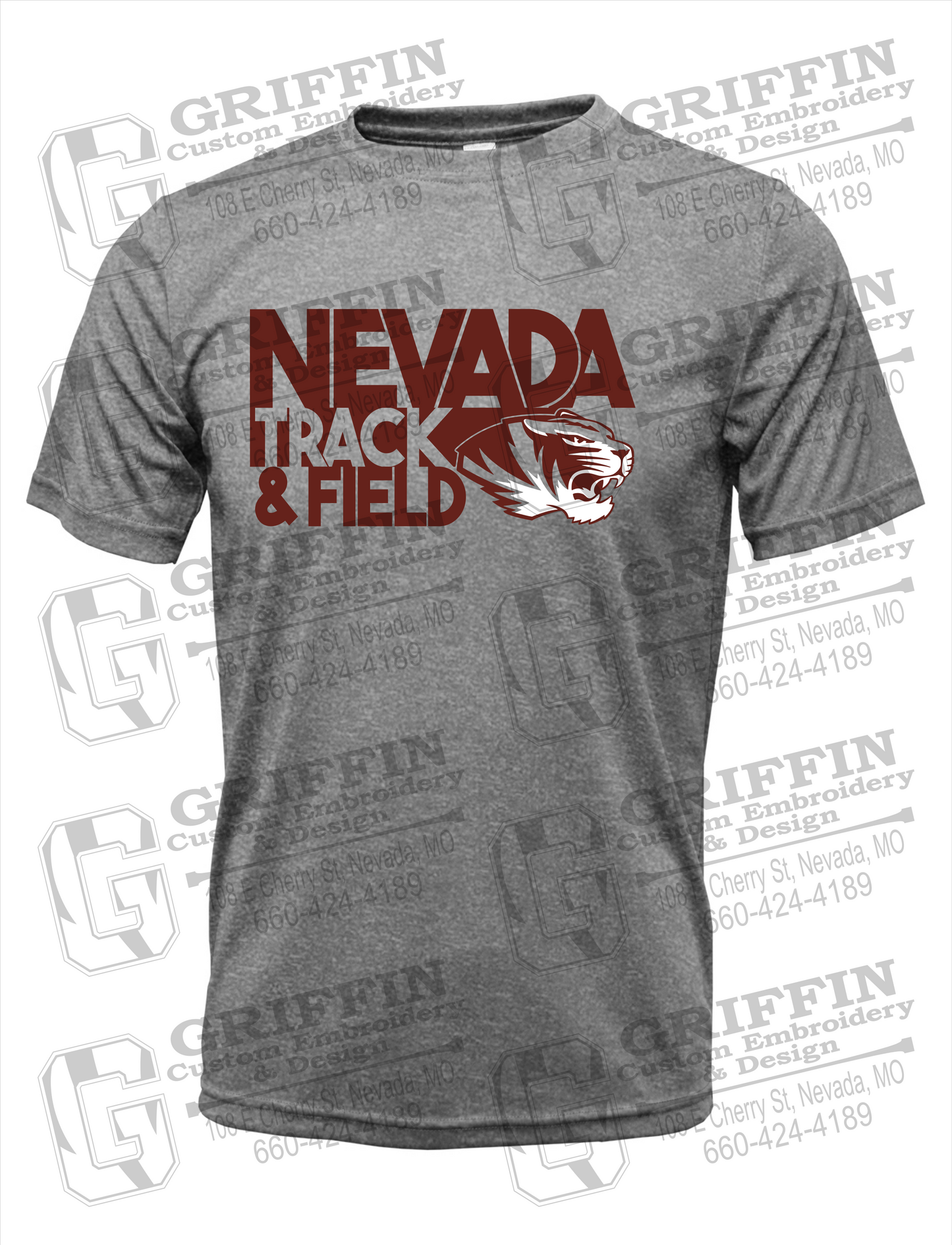 Dry-Fit Short Sleeve T-Shirt - Track & Field - Nevada Tigers 24-Q