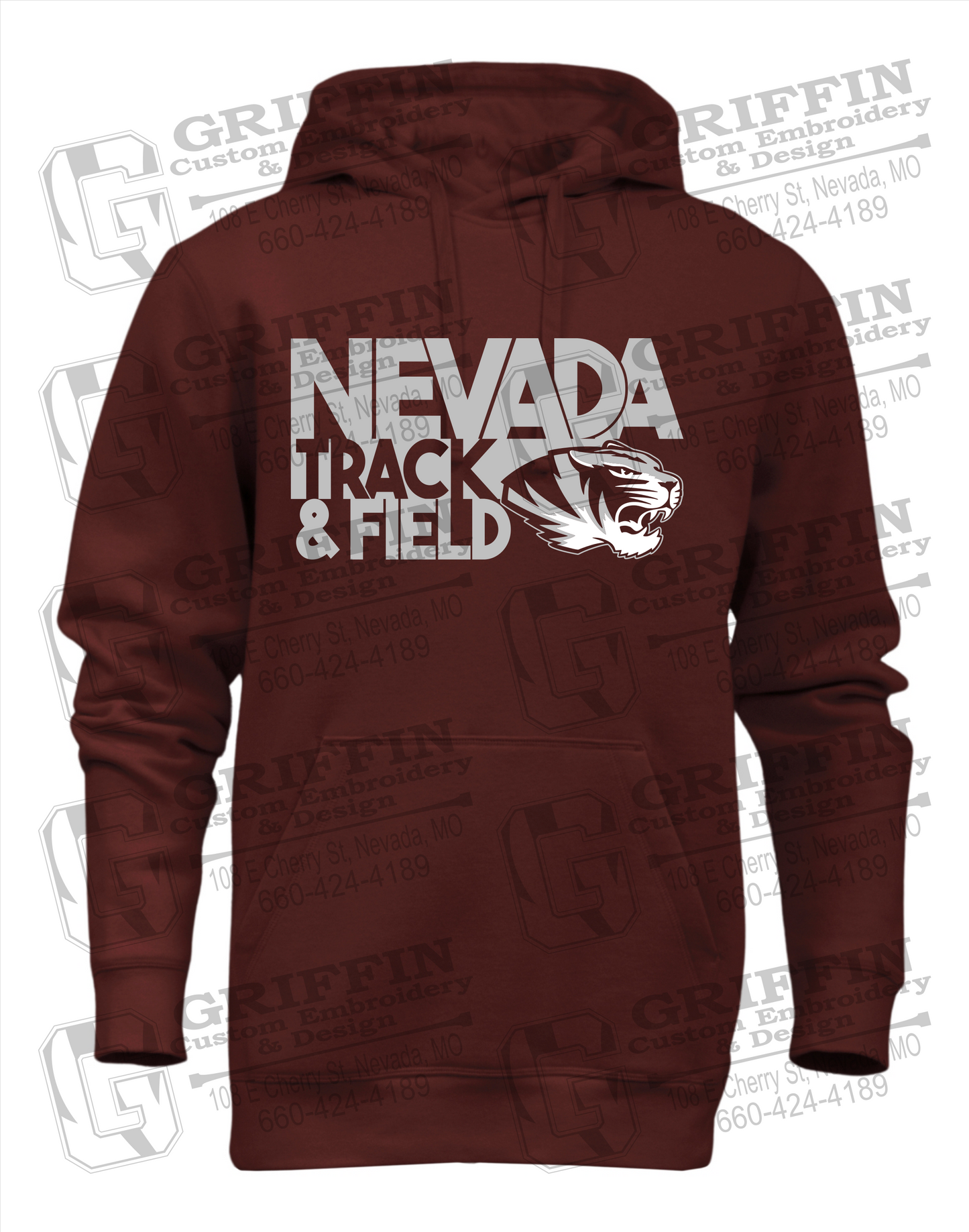 Heavyweight Fleece Hoodie - Track & Field - Nevada Tigers 24-Q