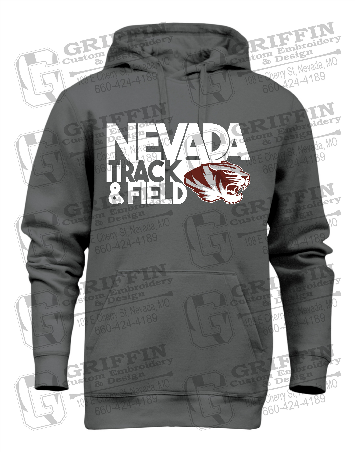 Heavyweight Fleece Hoodie - Track & Field - Nevada Tigers 24-Q