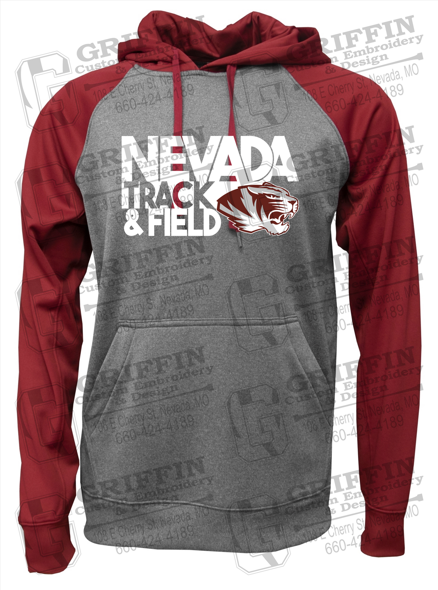 Performance Fleece Raglan Hoodie - Track & Field - Nevada Tigers 24-Q