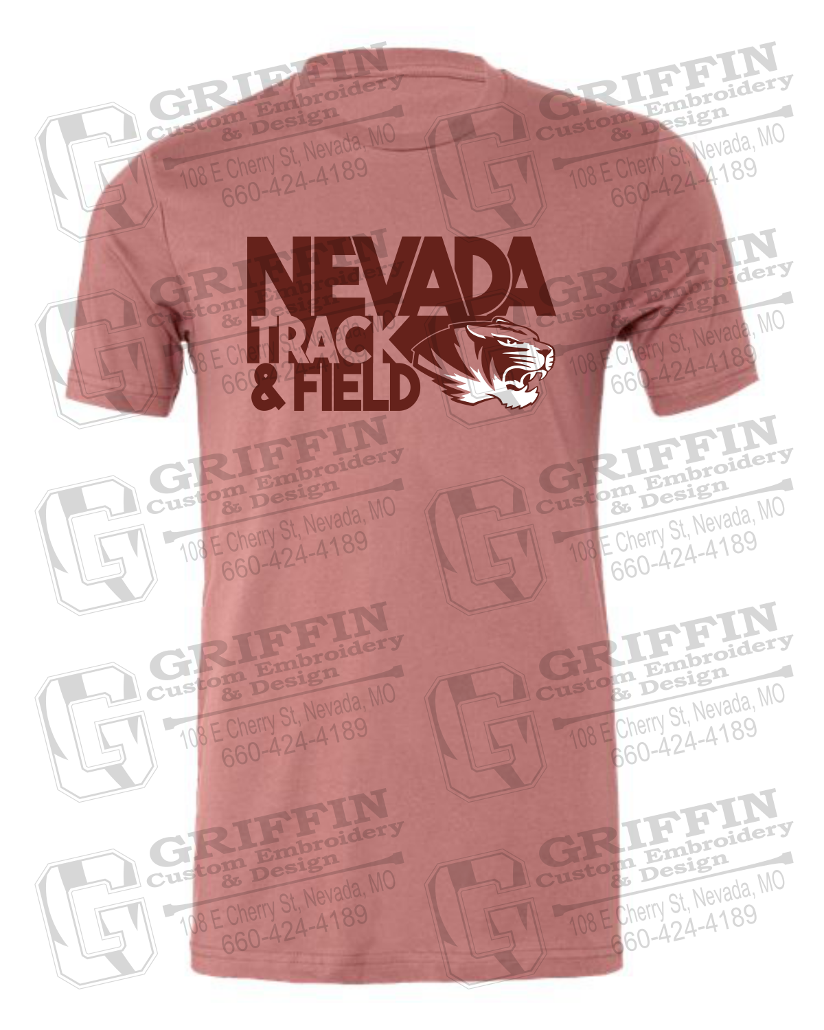 Cotton Short Sleeve T-Shirt - Track & Field - Nevada Tigers 24-Q