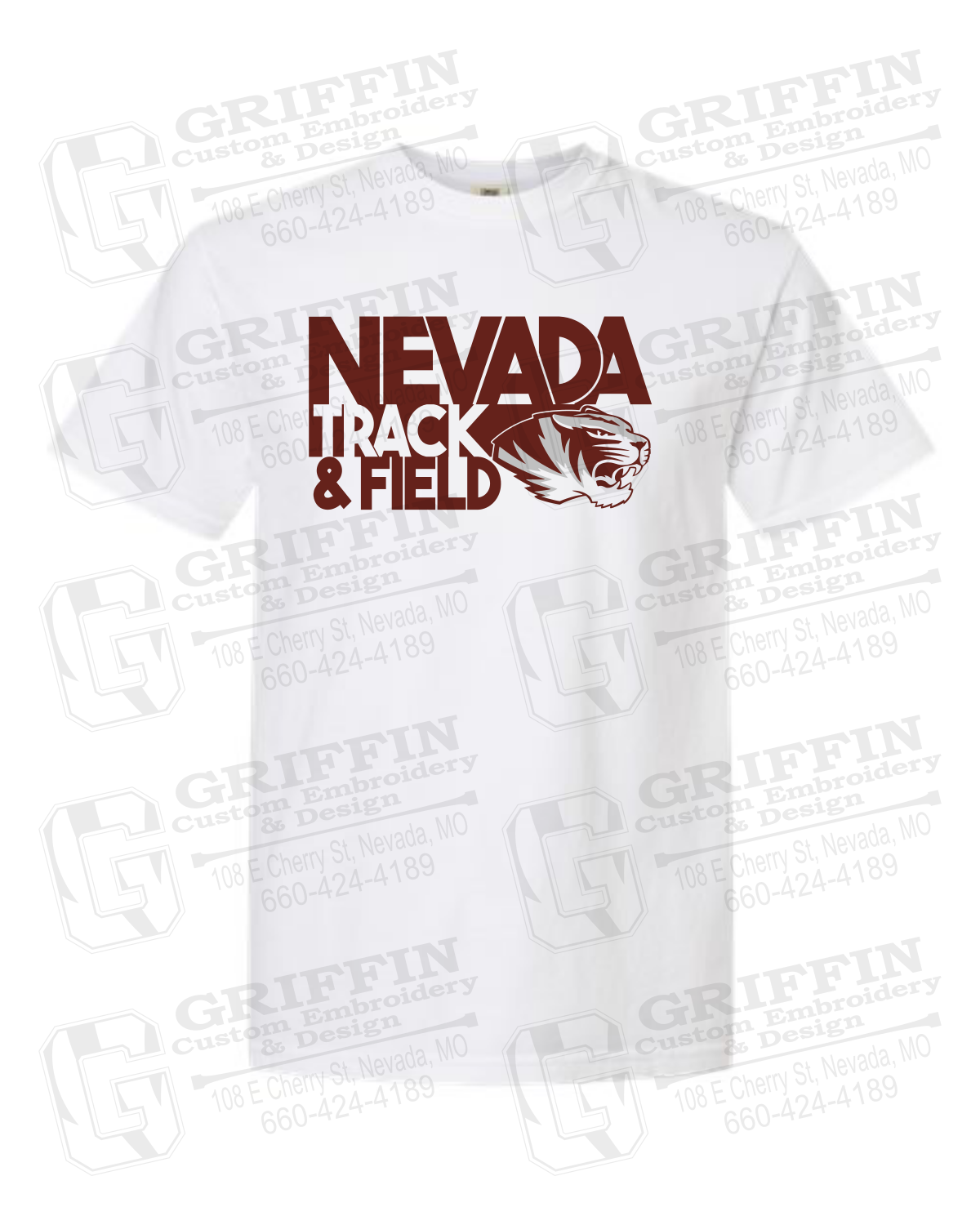Comfort Colors Short Sleeve T-Shirt - Track & Field - Nevada Tigers 24-Q