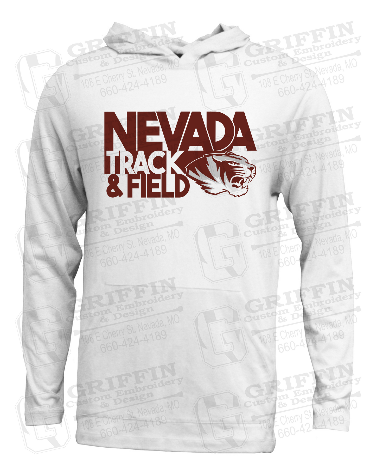 Soft-Tek T-Shirt Hoodie - Track & Field - Nevada Tigers 24-Q