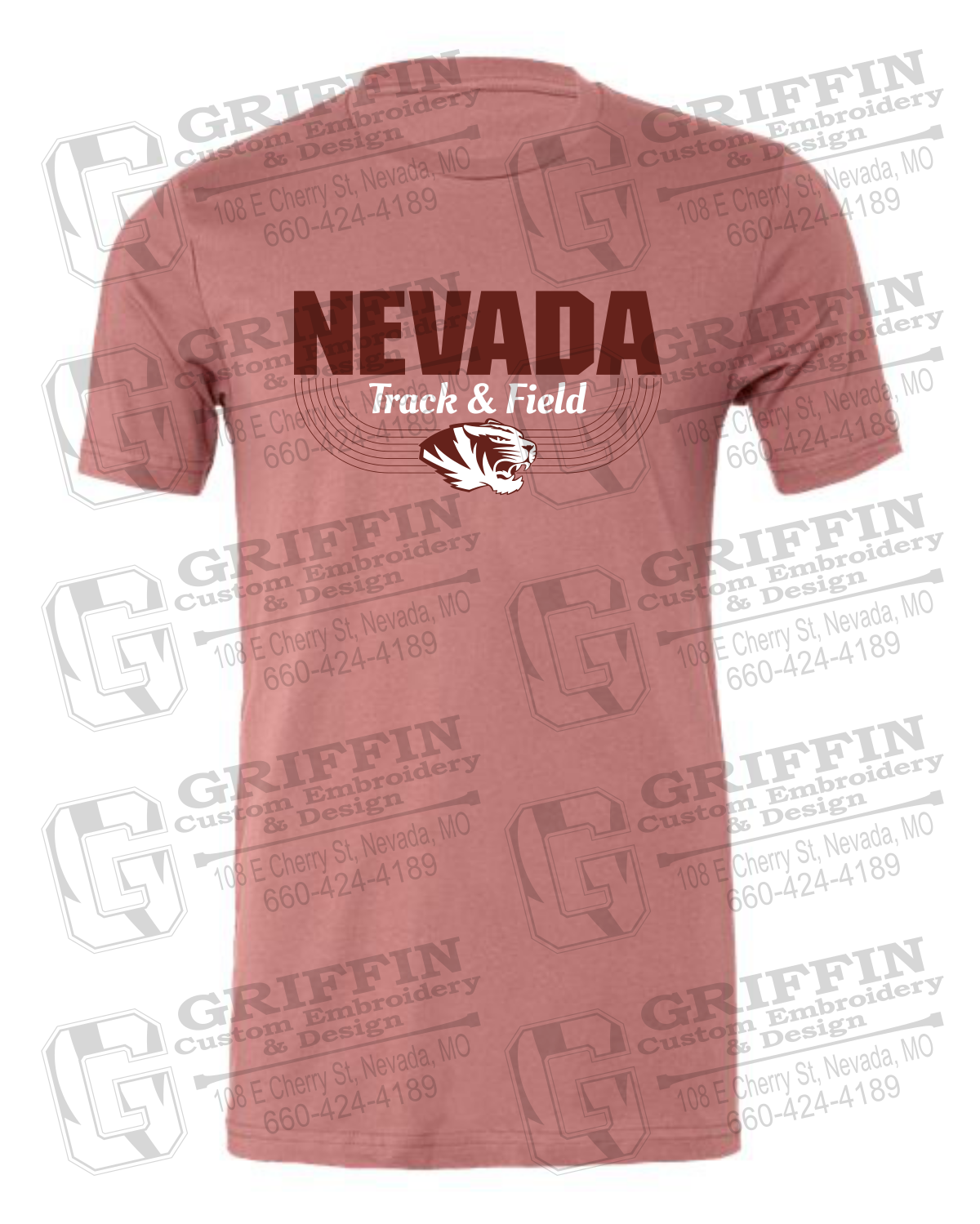 Cotton Short Sleeve T-Shirt - Track & Field - Nevada Tigers 24-R