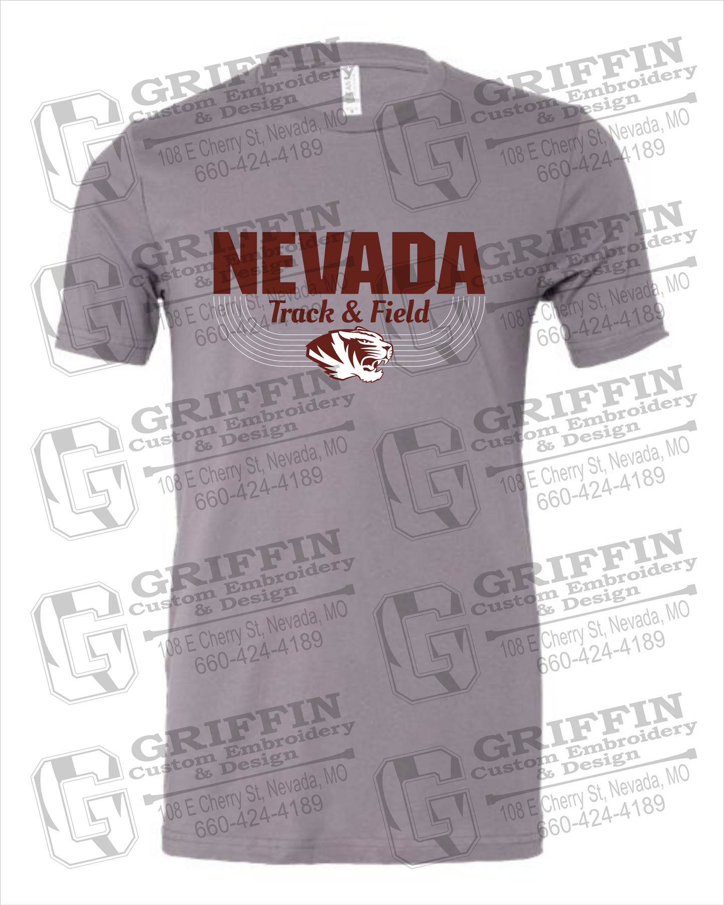 Cotton Short Sleeve T-Shirt - Track & Field - Nevada Tigers 24-R