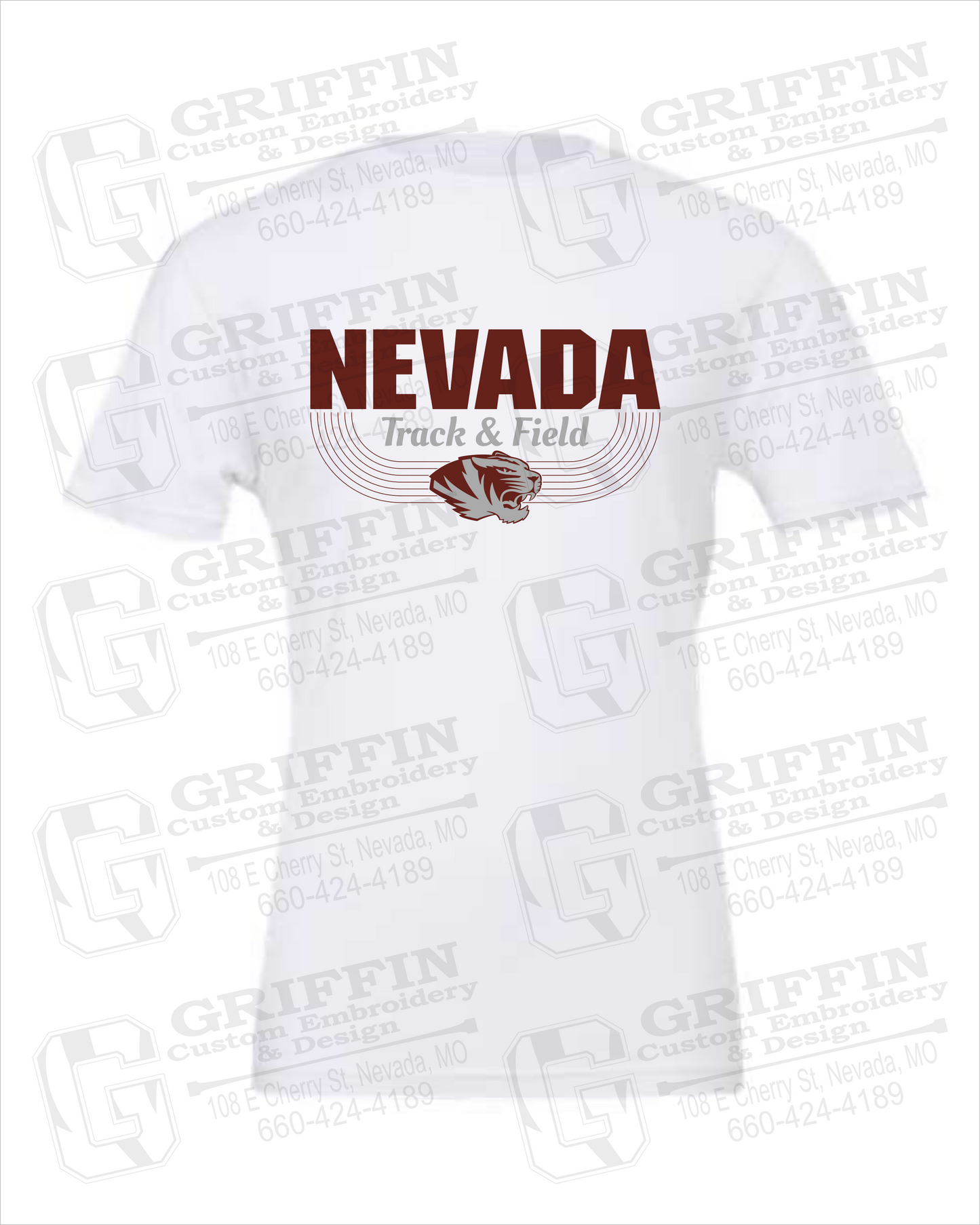 Cotton Short Sleeve T-Shirt - Track & Field - Nevada Tigers 24-R