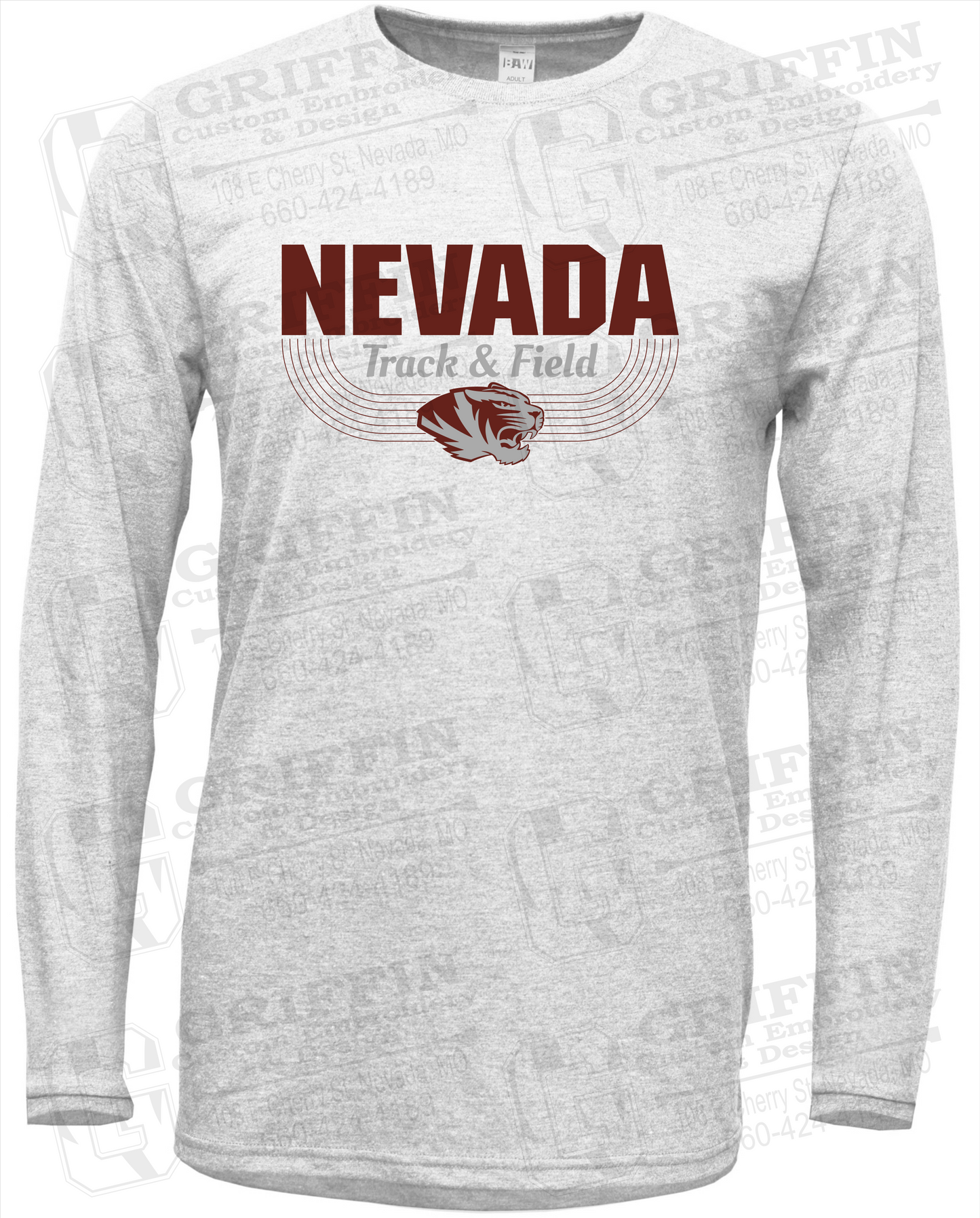 Soft-Tek Long Sleeve T-Shirt - Track & Field - Nevada Tigers 24-R