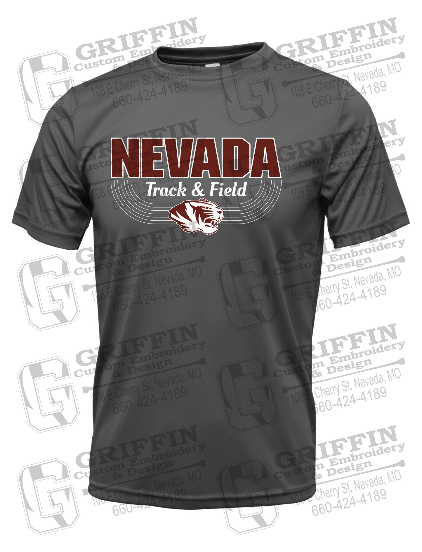Dry-Fit Short Sleeve T-Shirt - Track & Field - Nevada Tigers 24-R