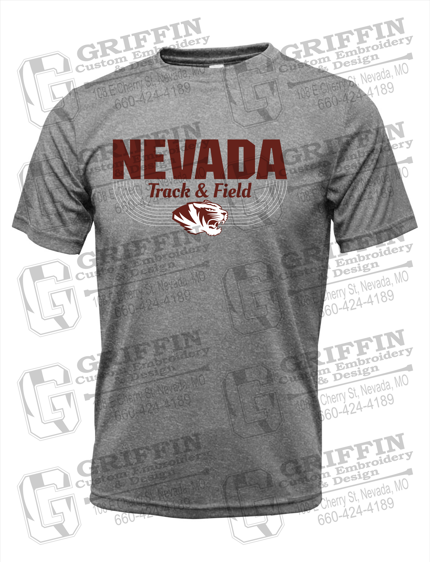 Dry-Fit Short Sleeve T-Shirt - Track & Field - Nevada Tigers 24-R