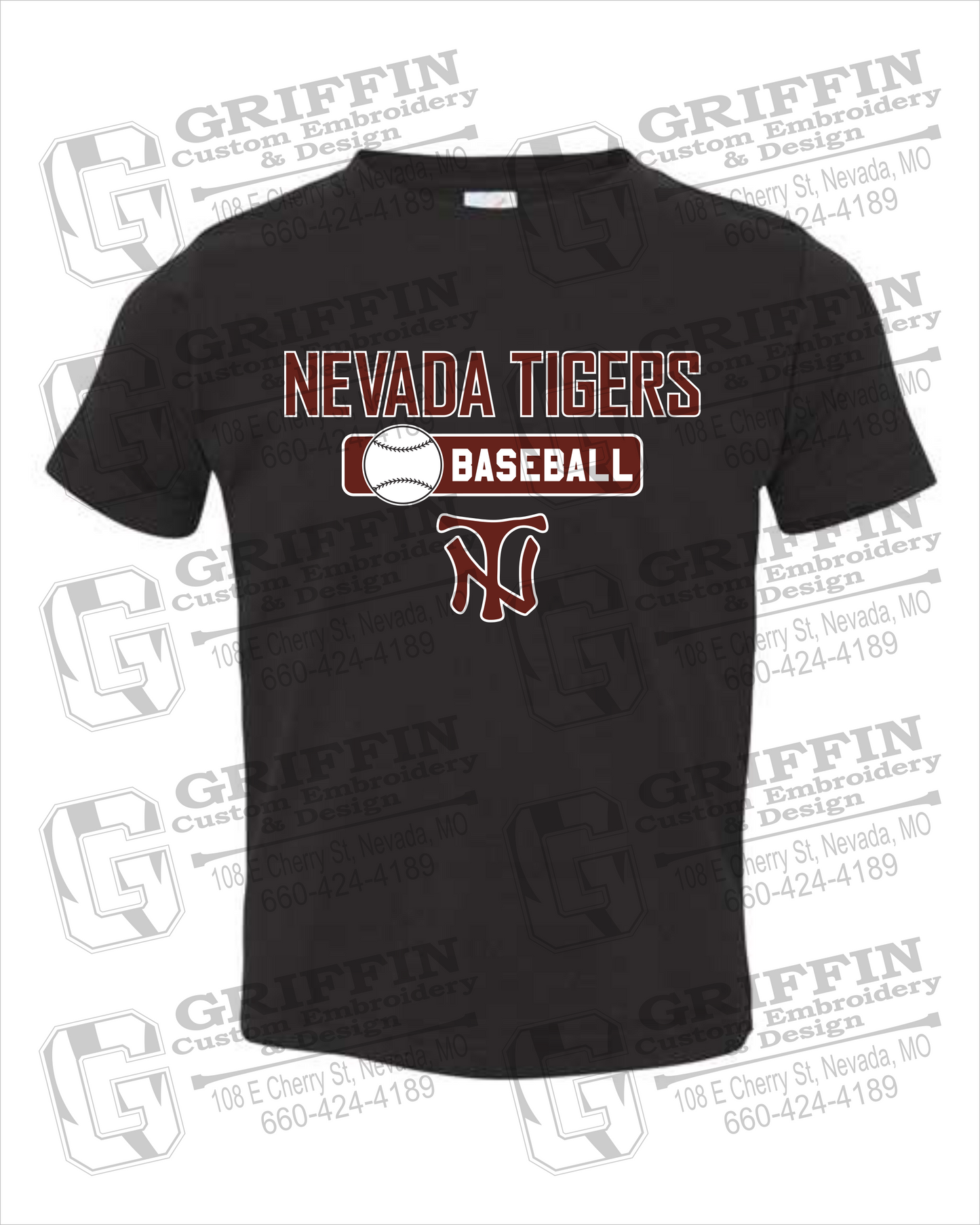 Toddler/Infant Cotton T-Shirt - Baseball - Nevada Tigers 24-S