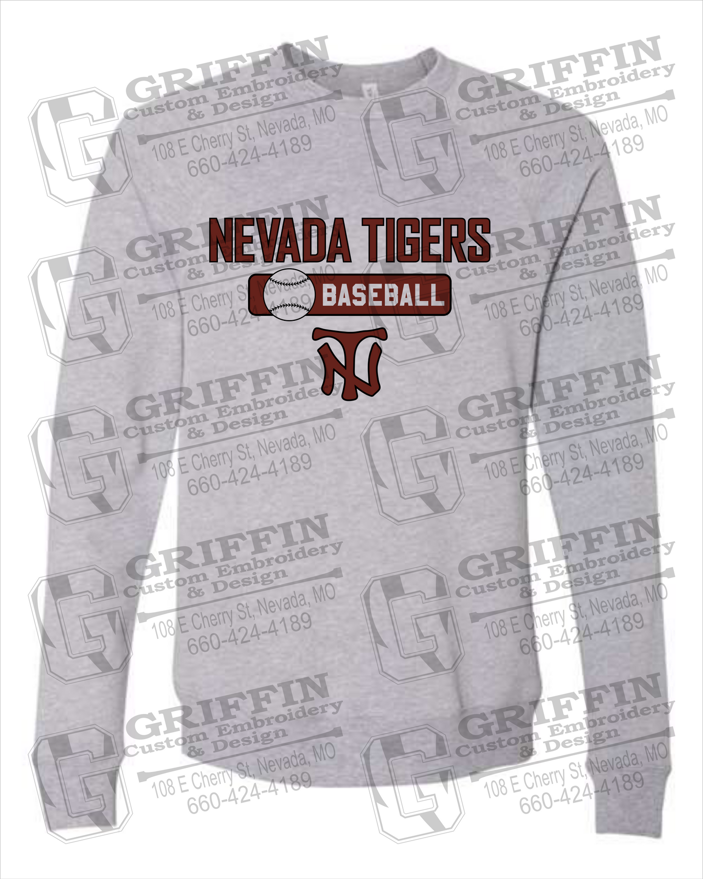 Sponge Fleece Sweatshirt - Baseball - Nevada Tigers 24-S