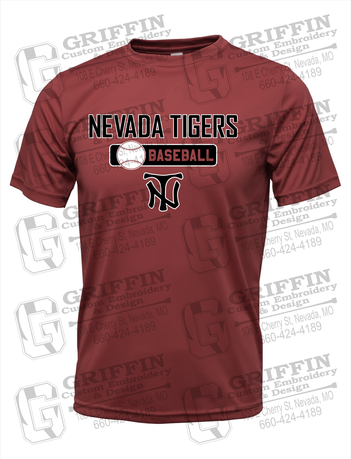 Dry-Fit Short Sleeve T-Shirt - Baseball - Nevada Tigers 24-S