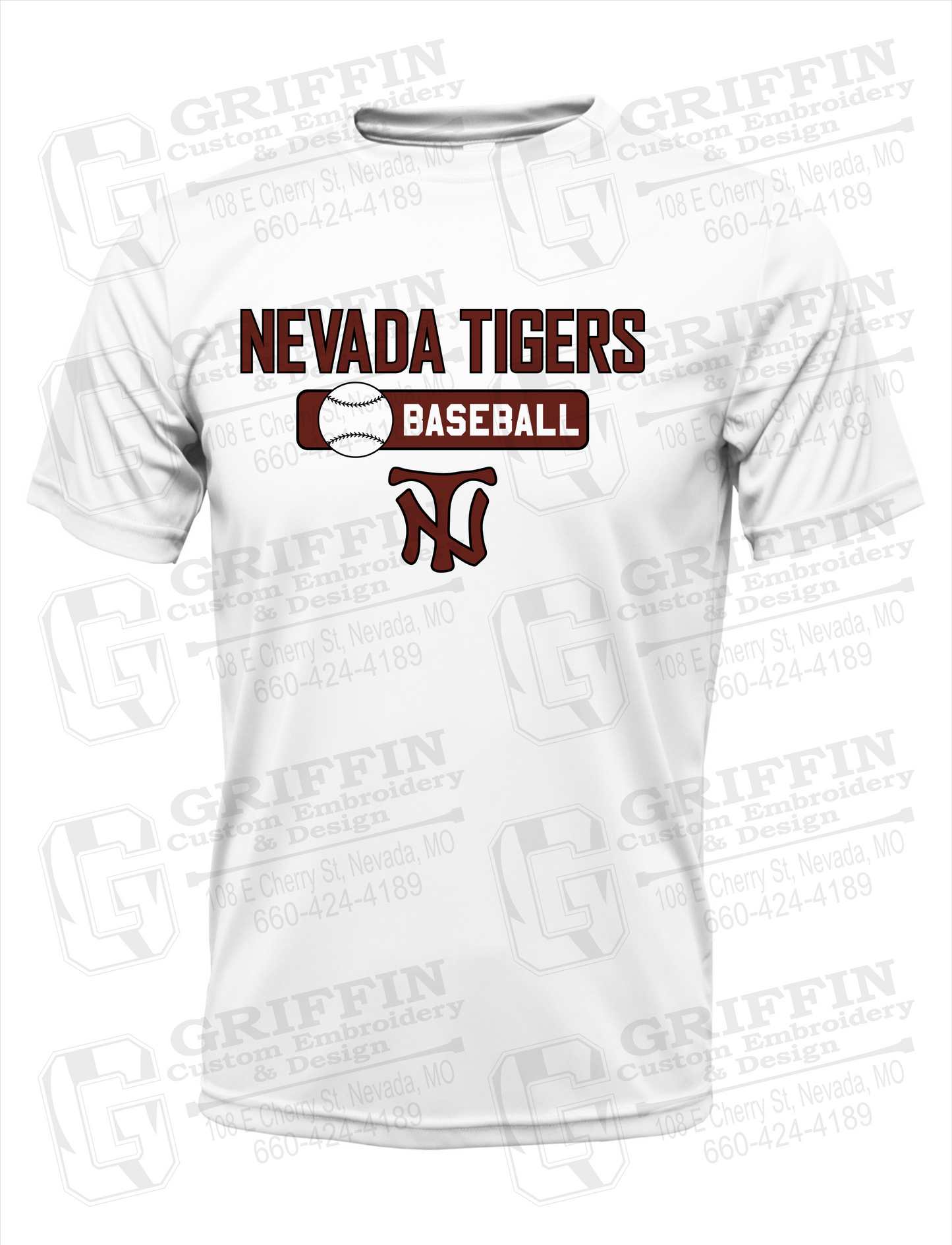 Dry-Fit Short Sleeve T-Shirt - Baseball - Nevada Tigers 24-S