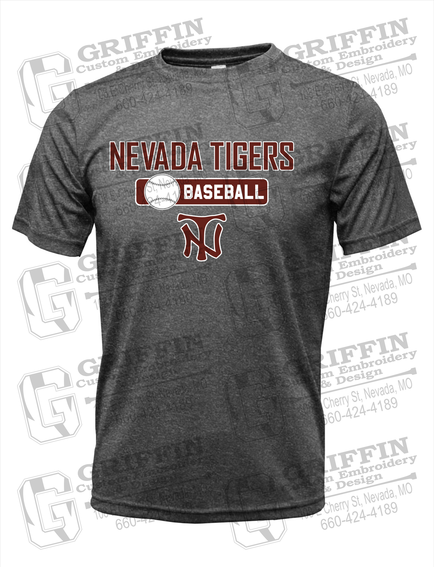 Dry-Fit Short Sleeve T-Shirt - Baseball - Nevada Tigers 24-S