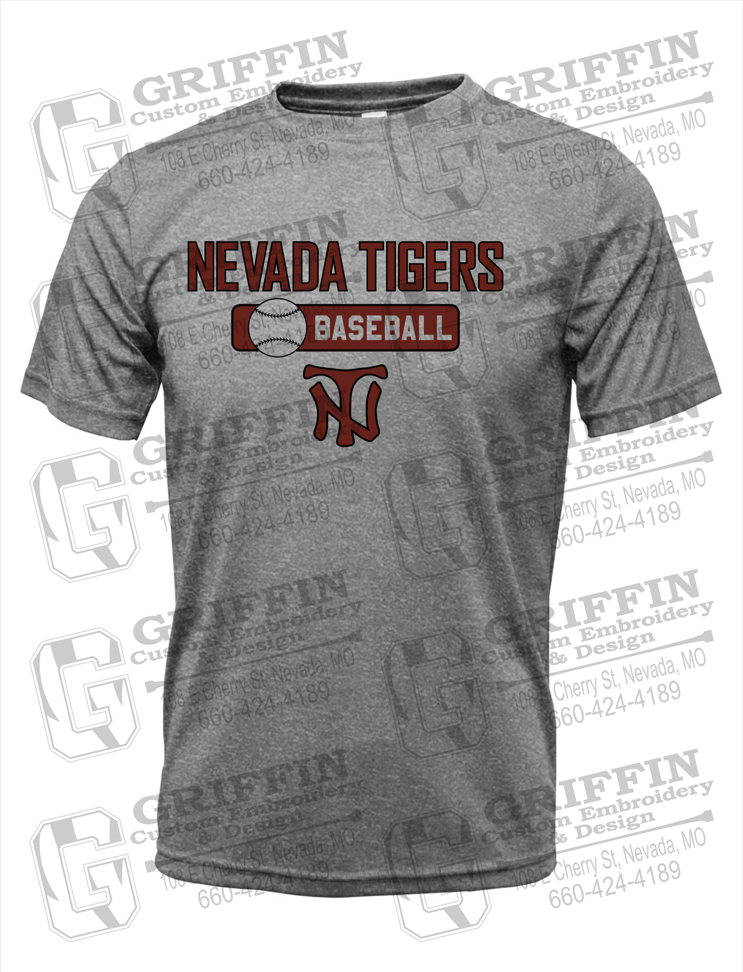 Dry-Fit Short Sleeve T-Shirt - Baseball - Nevada Tigers 24-S