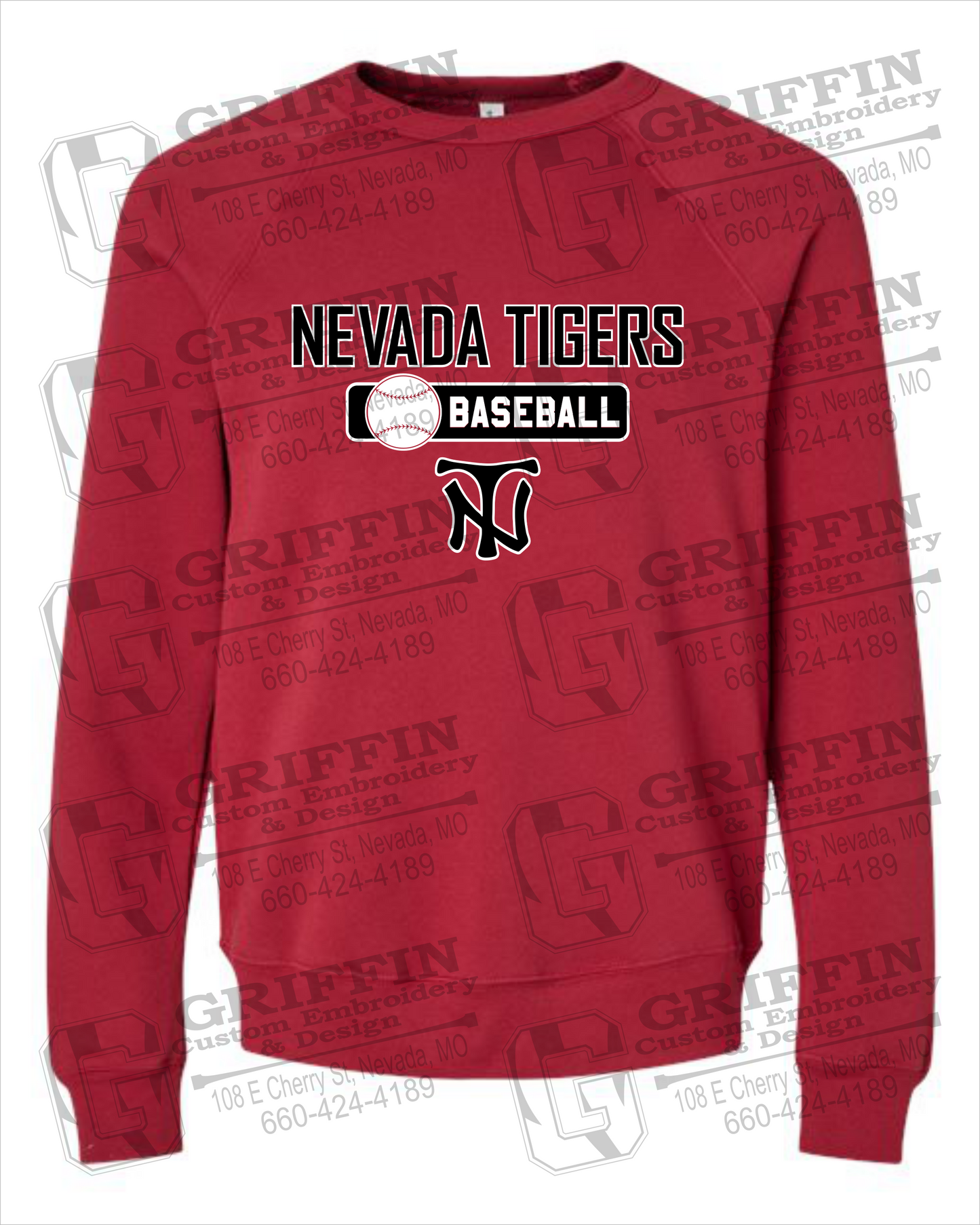 Sponge Fleece Sweatshirt - Baseball - Nevada Tigers 24-S