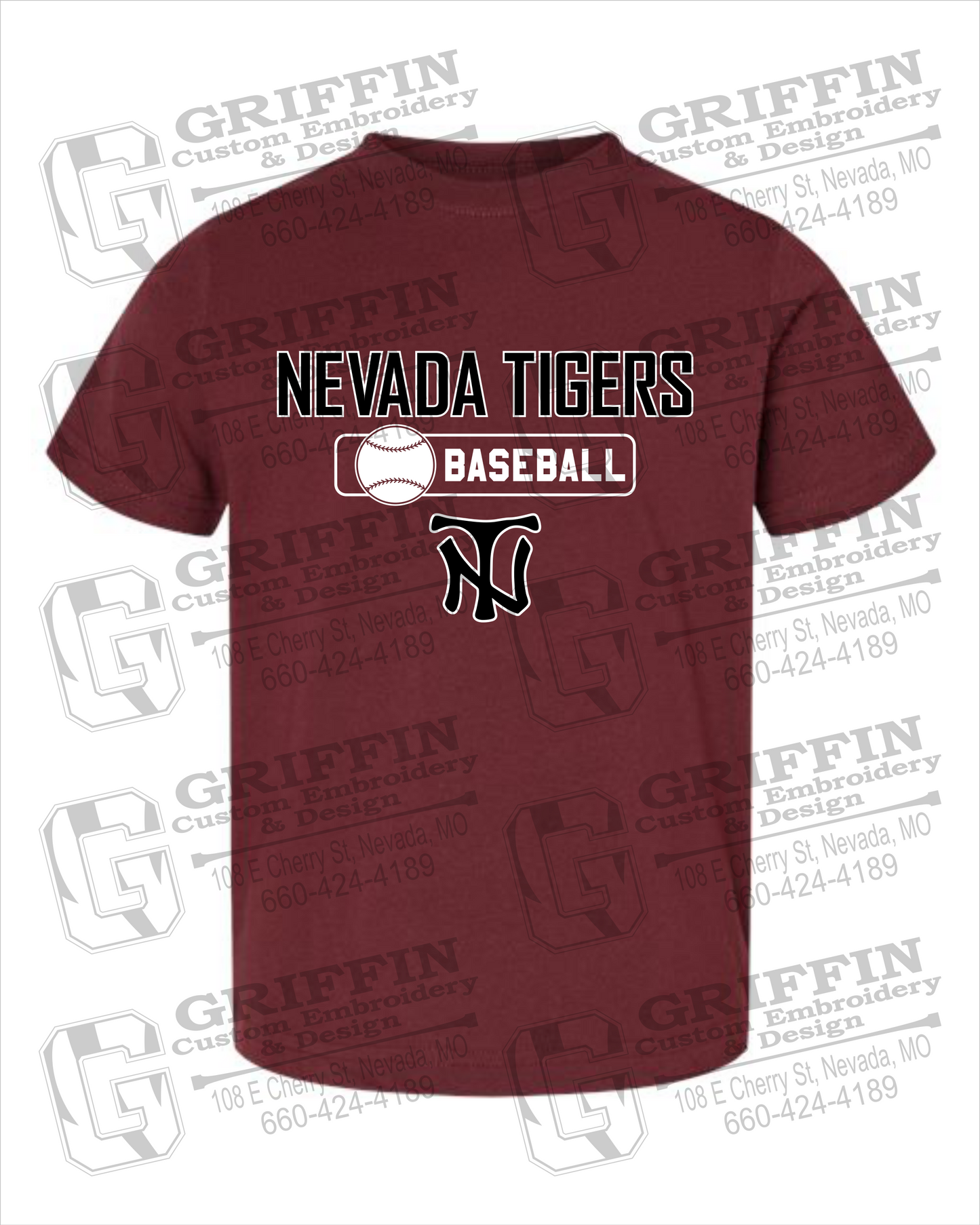 Toddler/Infant Cotton T-Shirt - Baseball - Nevada Tigers 24-S
