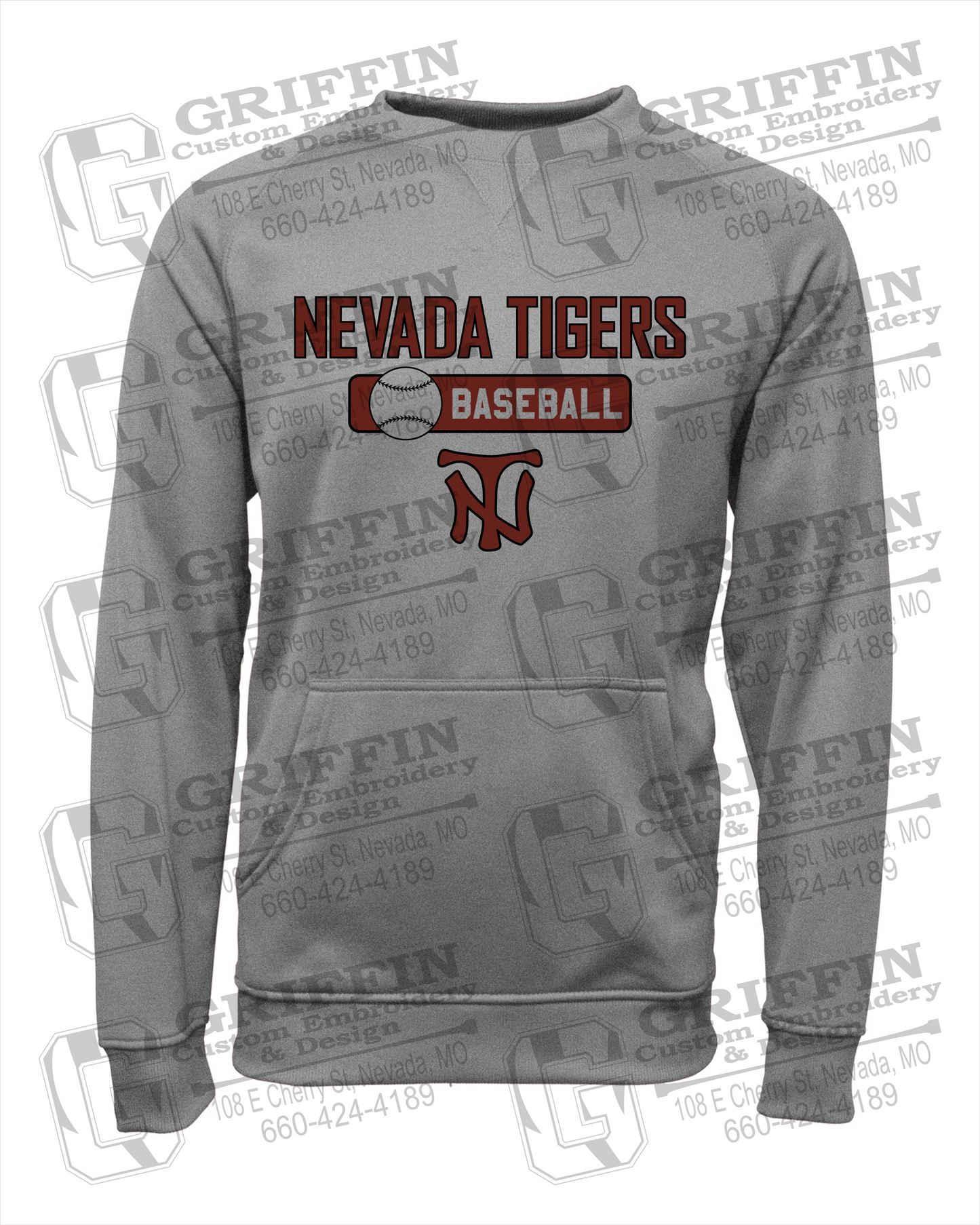 Performance Fleece Sweatshirt - Baseball - Nevada Tigers 24-S